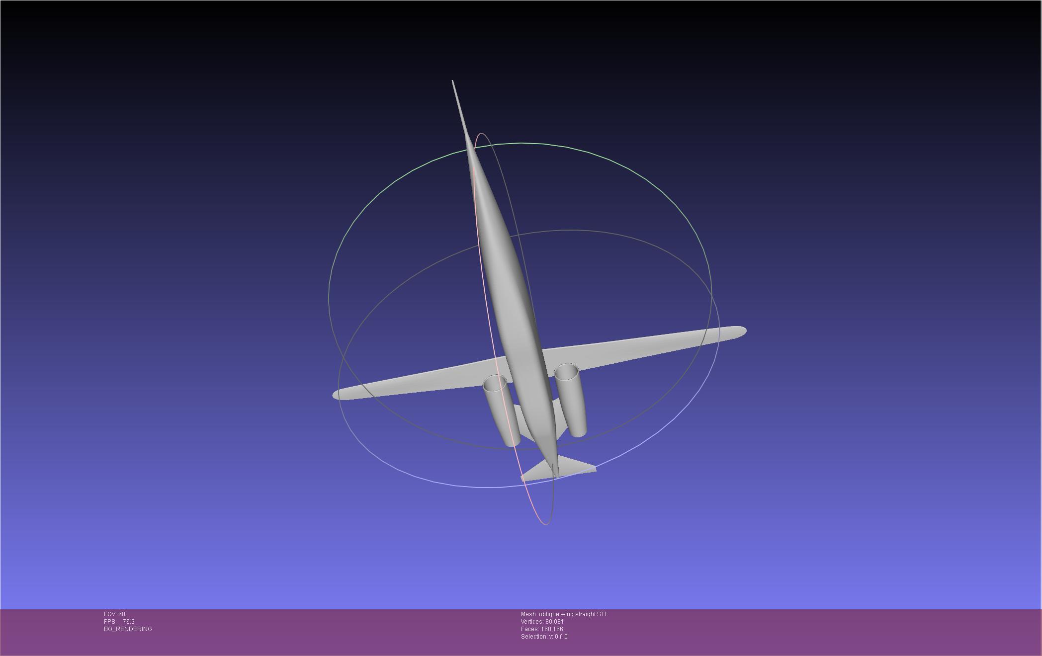 NASA AD-1 Oblique Wing Model 3d model