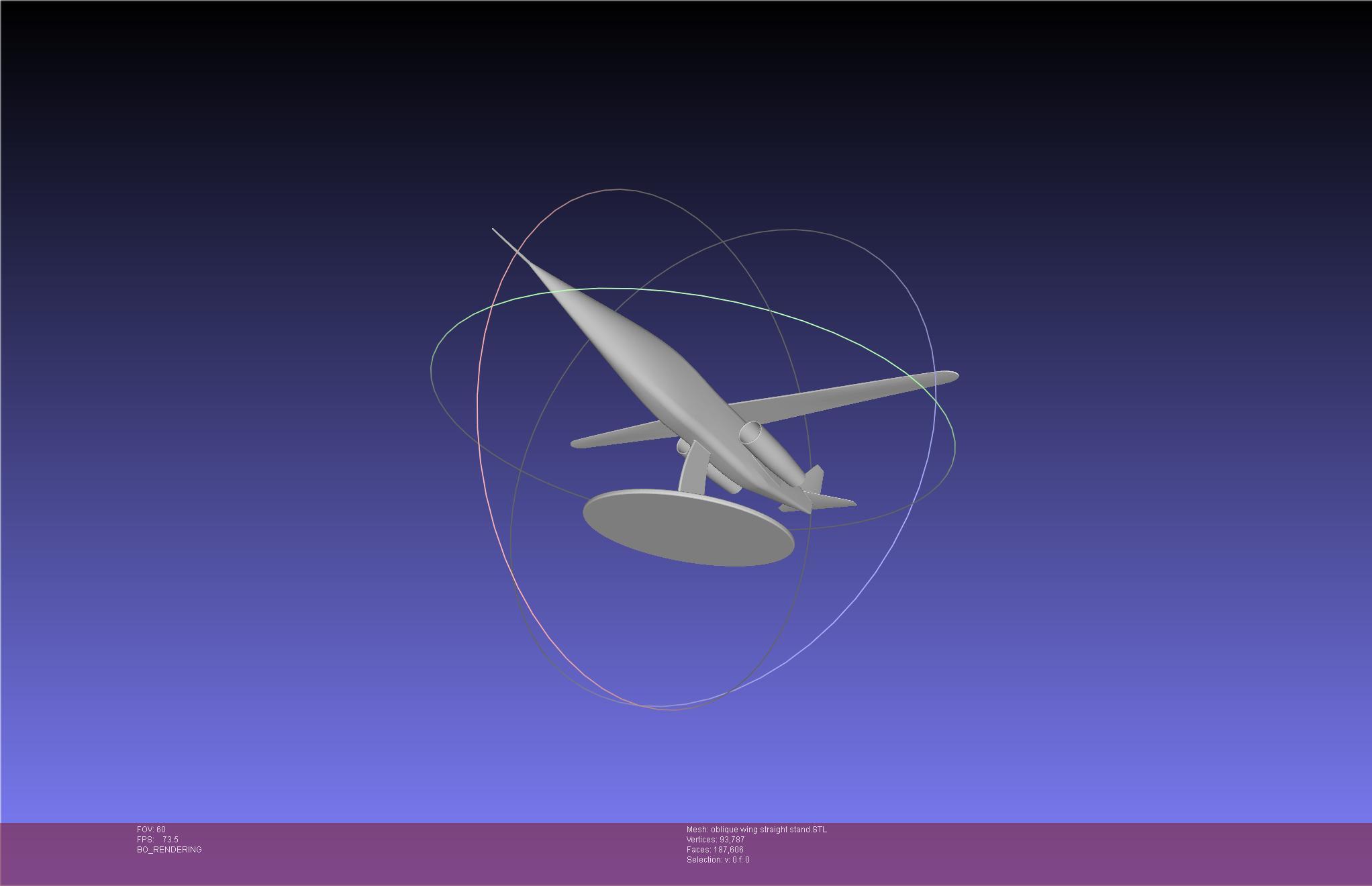 NASA AD-1 Oblique Wing Model 3d model