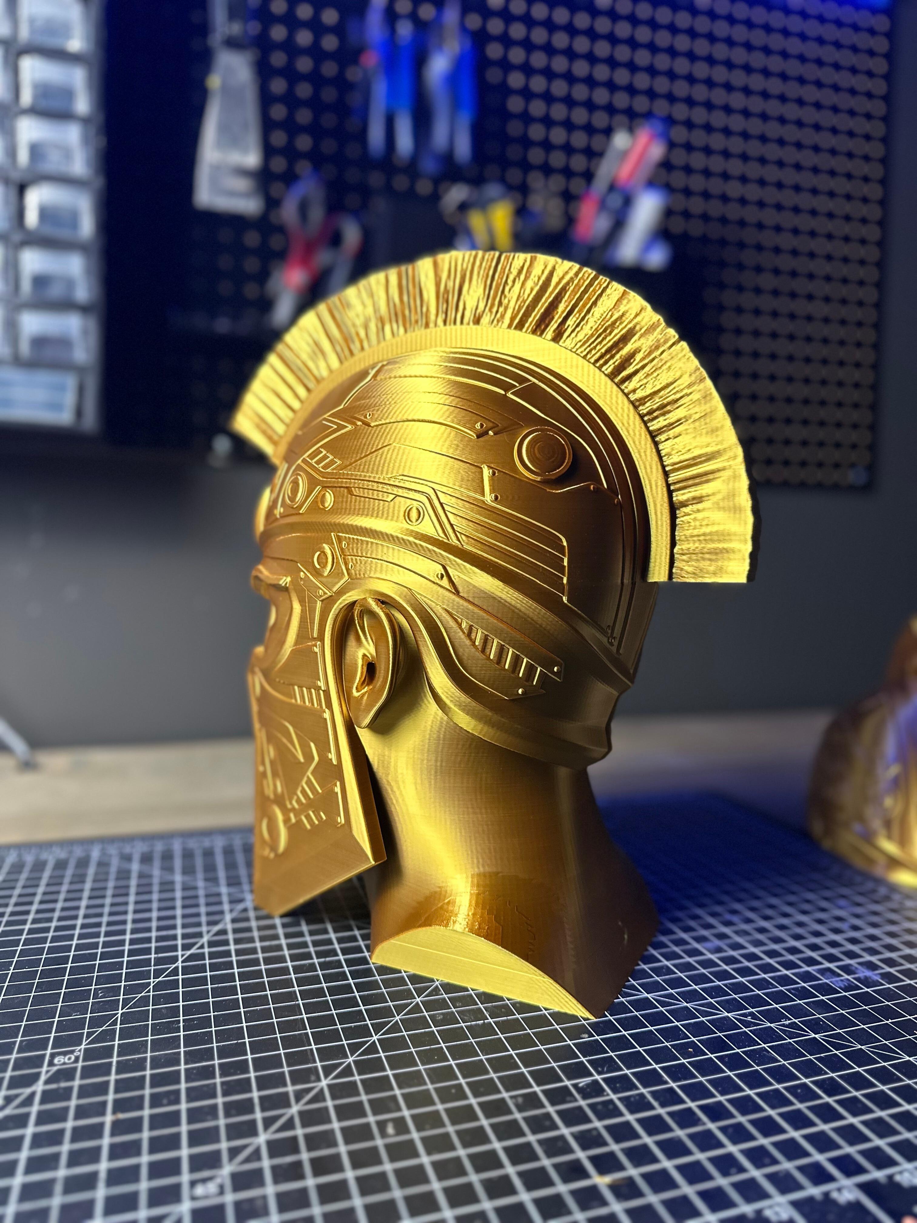 Cyber Spartan Headphone Holder/Bust 3d model