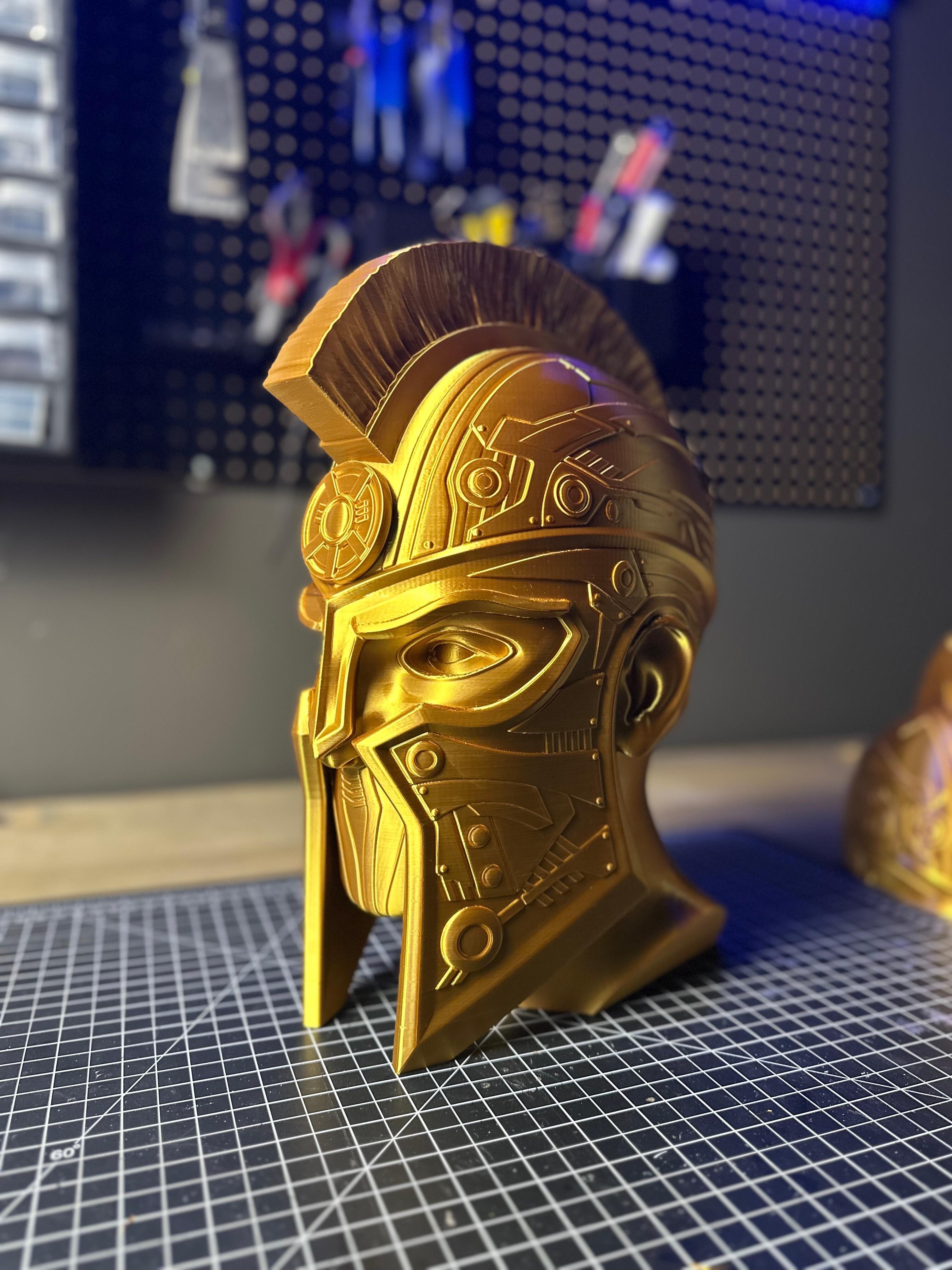 Cyber Spartan Headphone Holder/Bust 3d model