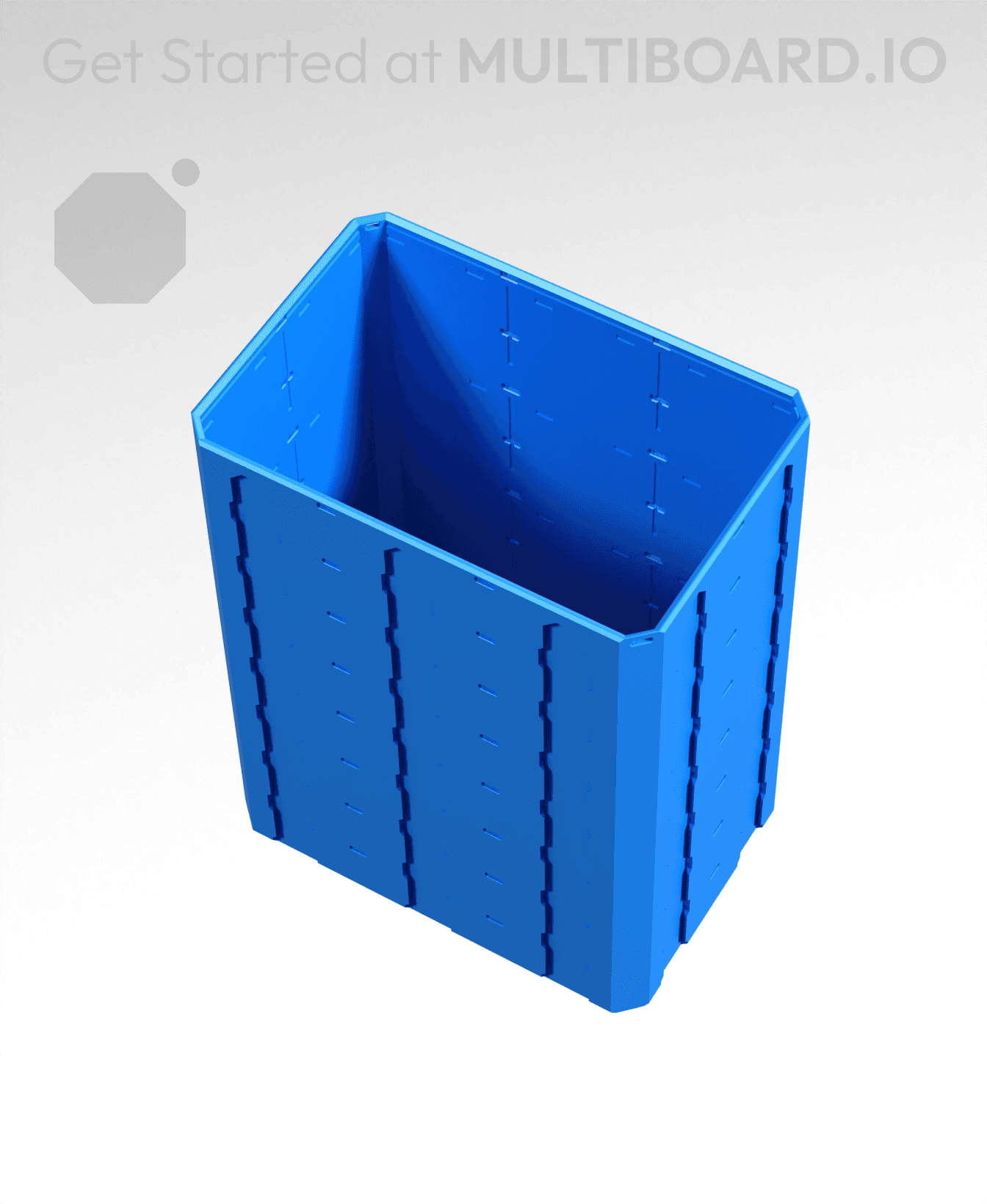 3x2x4 - Topped Multipoint Rail - Universal Click-In Multibin Shell Extension 3d model