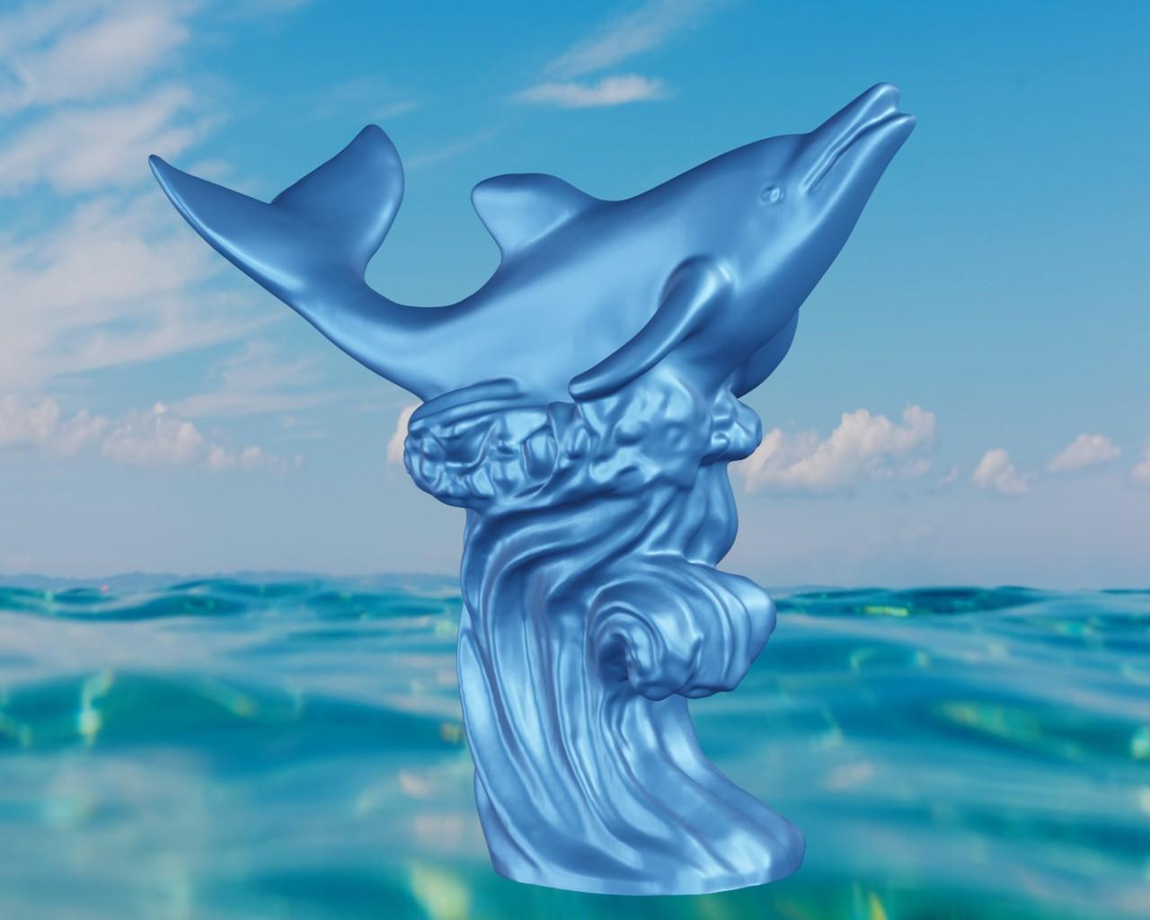 Dolphin wave 2 3d model