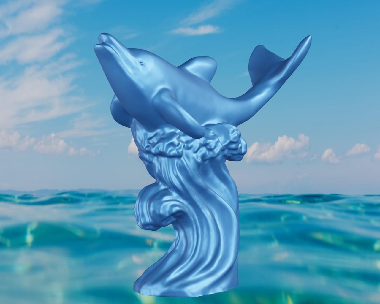 Dolphin wave 2 3d model