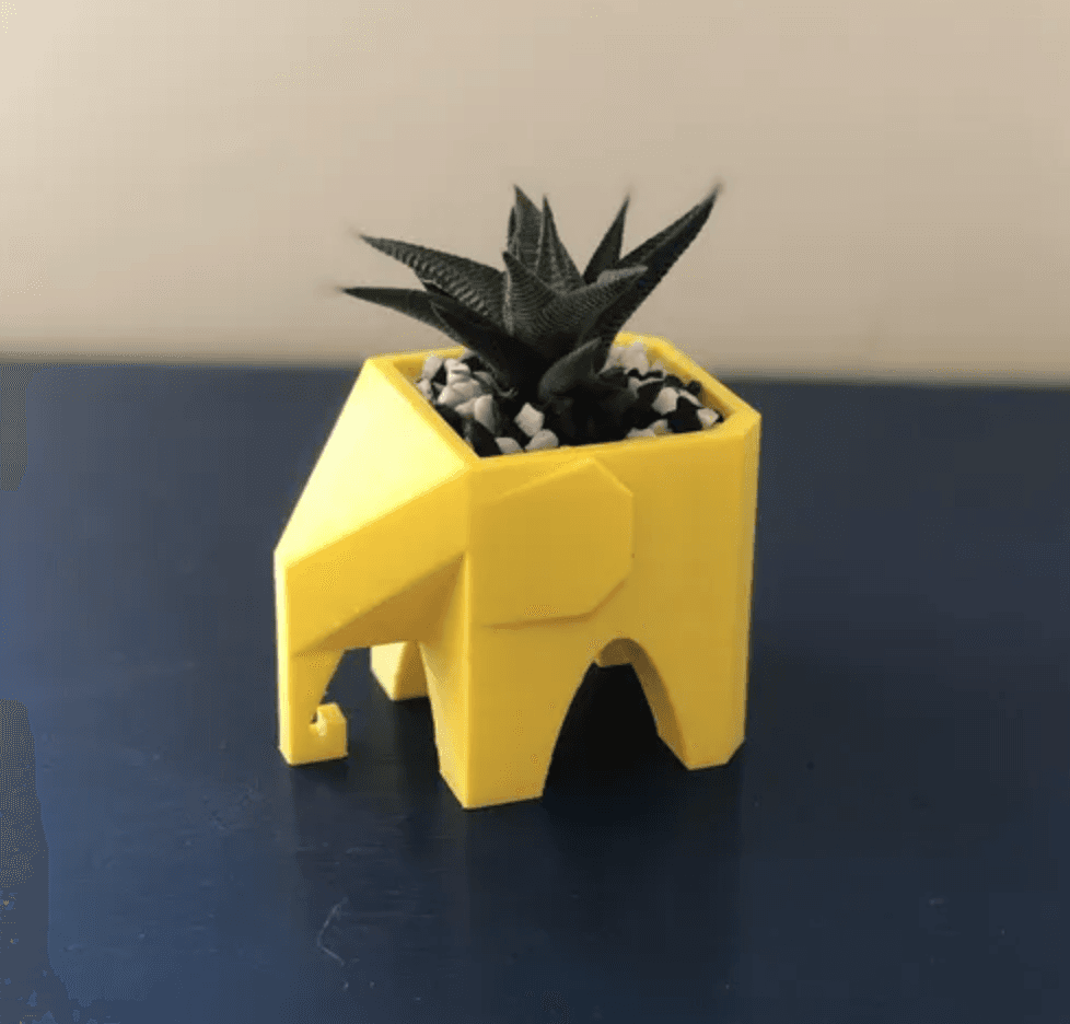 LOW POLY ELEPHANT PLANTER 3d model