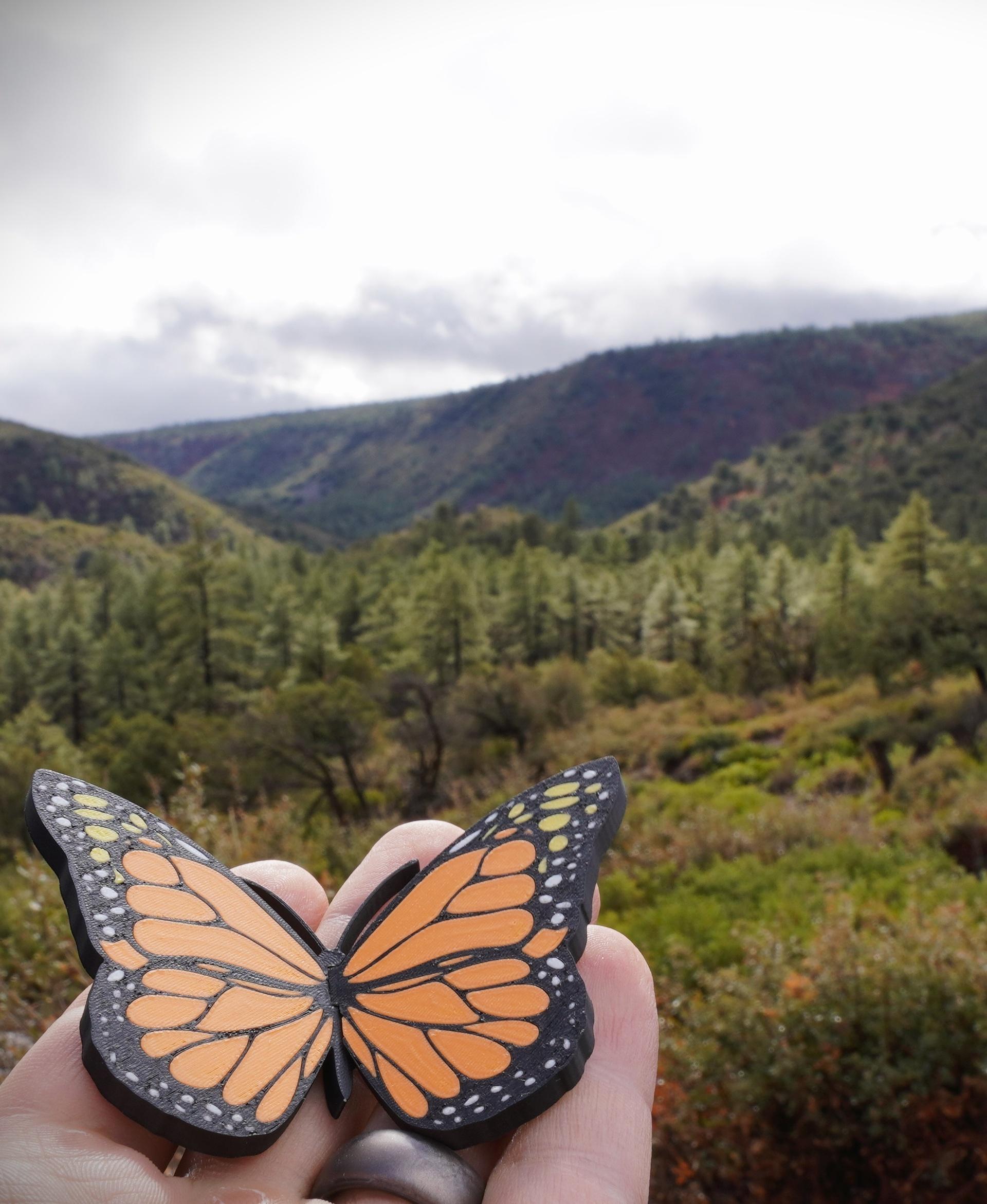 Articulating Monarch Butterfly (AMS Painted) 3d model