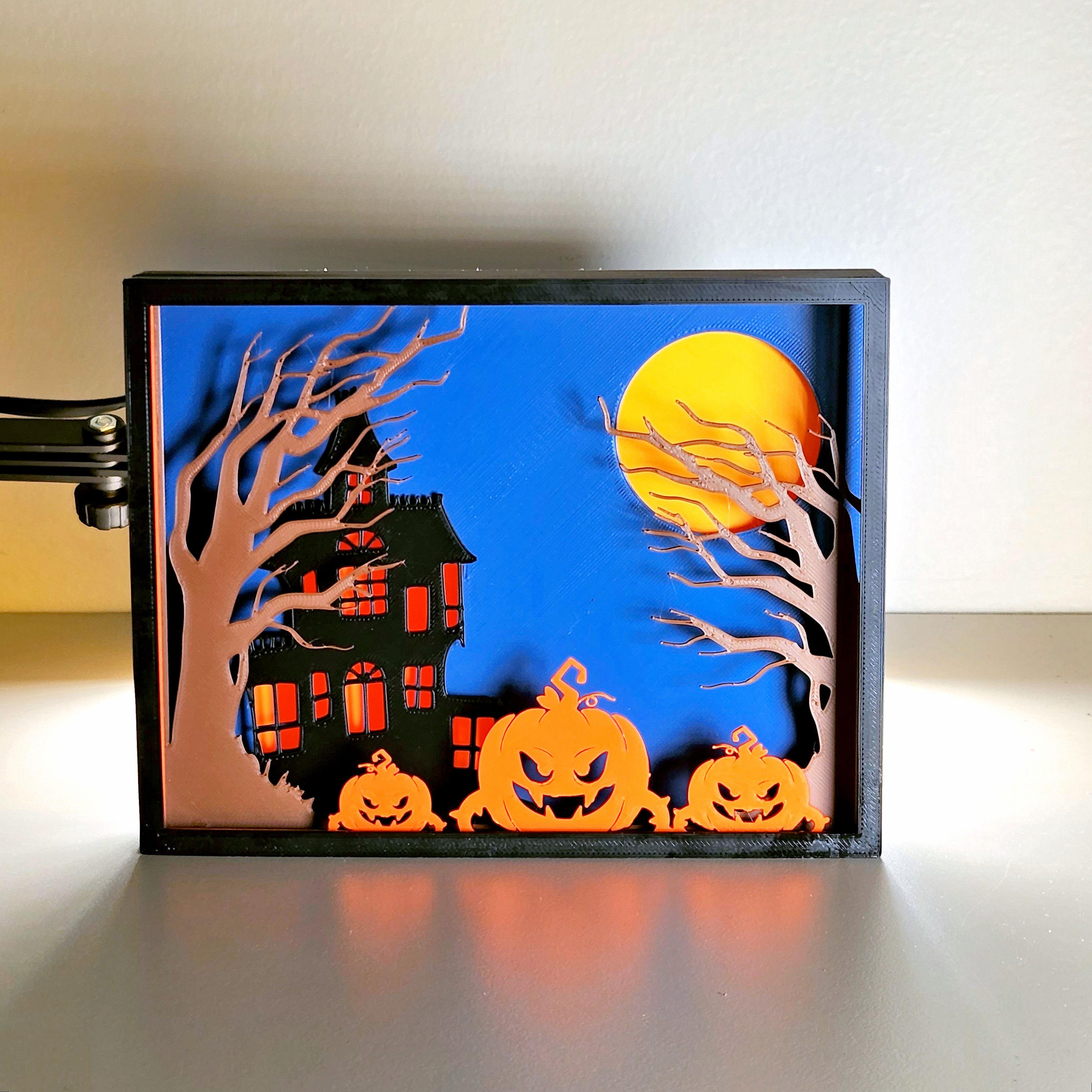 Halloween Multilayer Silhouette 3d model