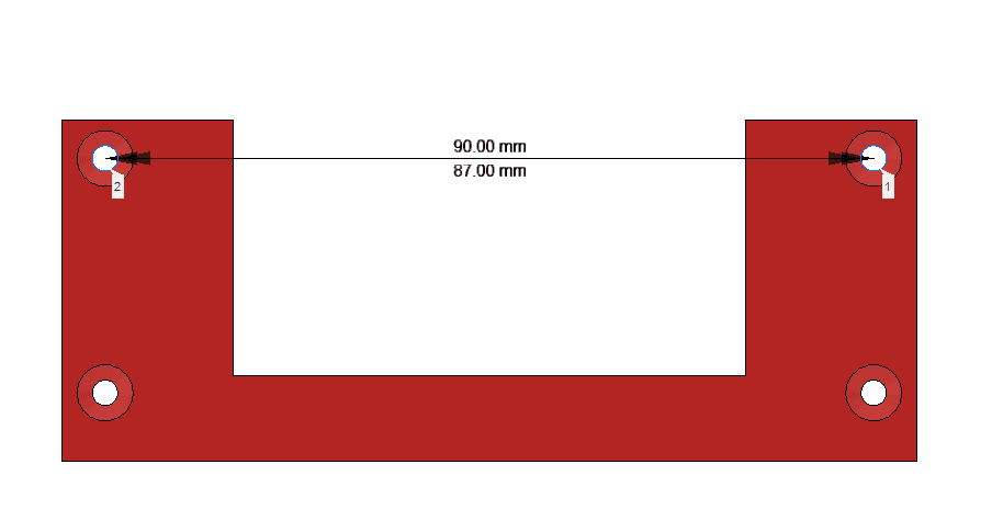 mounting plate for door handle for built-in dishwasher.obj 3d model