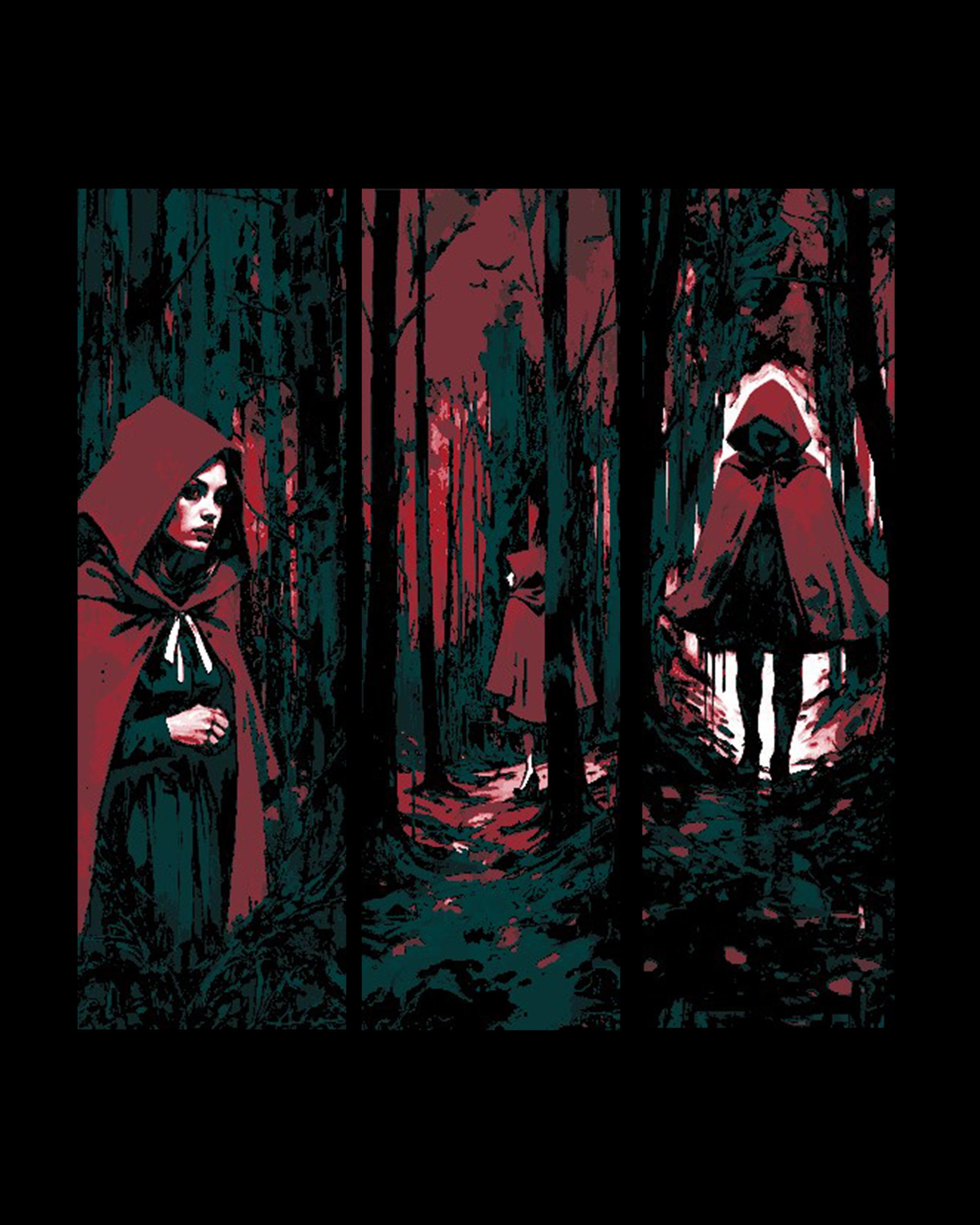 Dark Tales of Little Red Riding Hood in the Oppressive Forest - Set of bookmarks 3d model