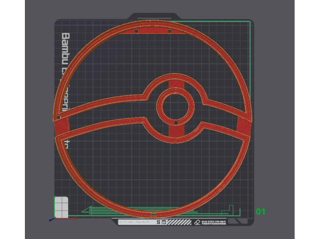 Minimalist Pokemon Pokeball Neon Sign 3d model