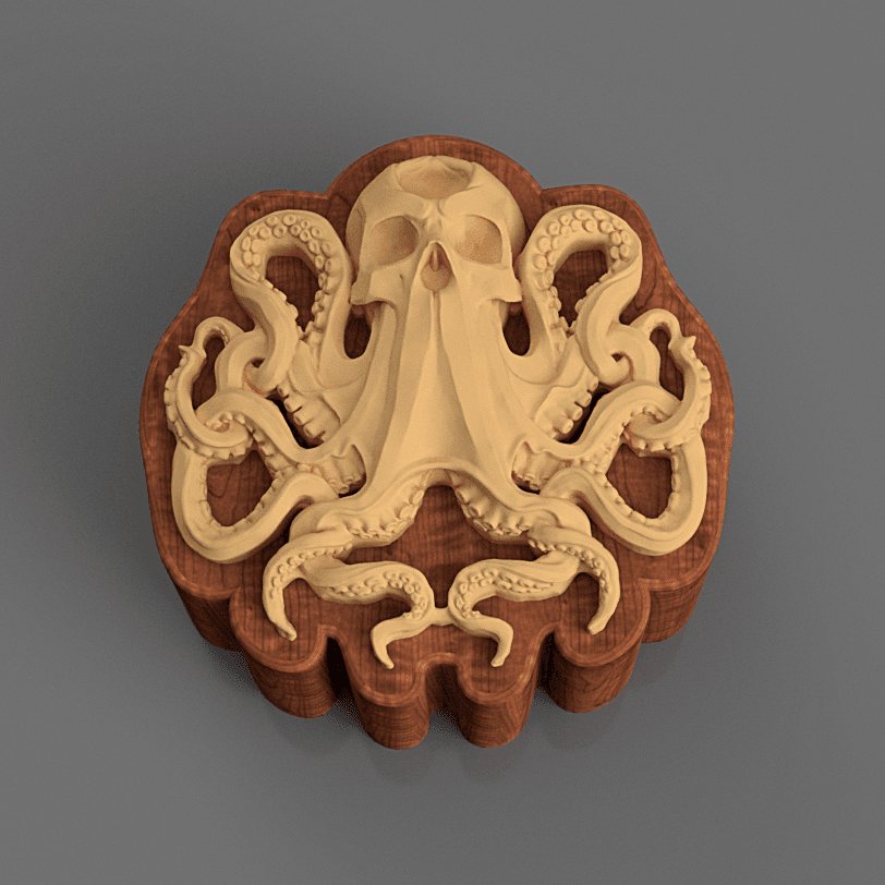  Skull Kraken Box 3d model