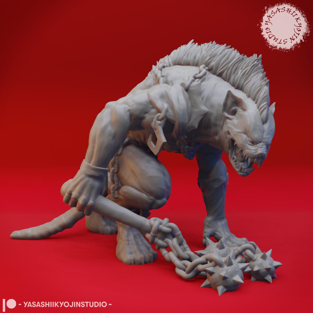 Yeenoghu - Tabletop Miniature (Pre-Supported) 3d model