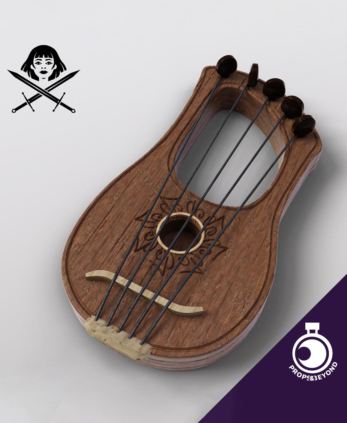 Lyre of Bard Control 3d model