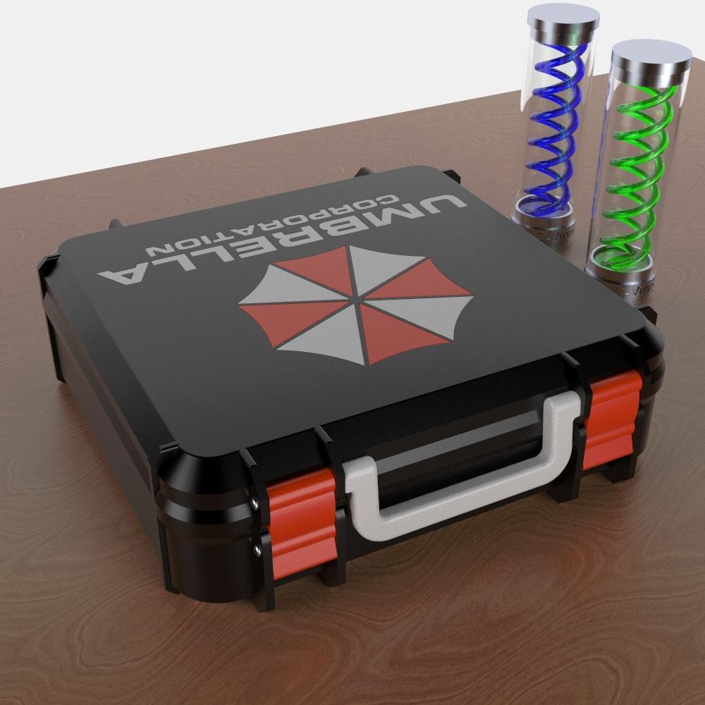 Umbrella Corporation Tool Box Multicolor with Flipped Logo 3d model