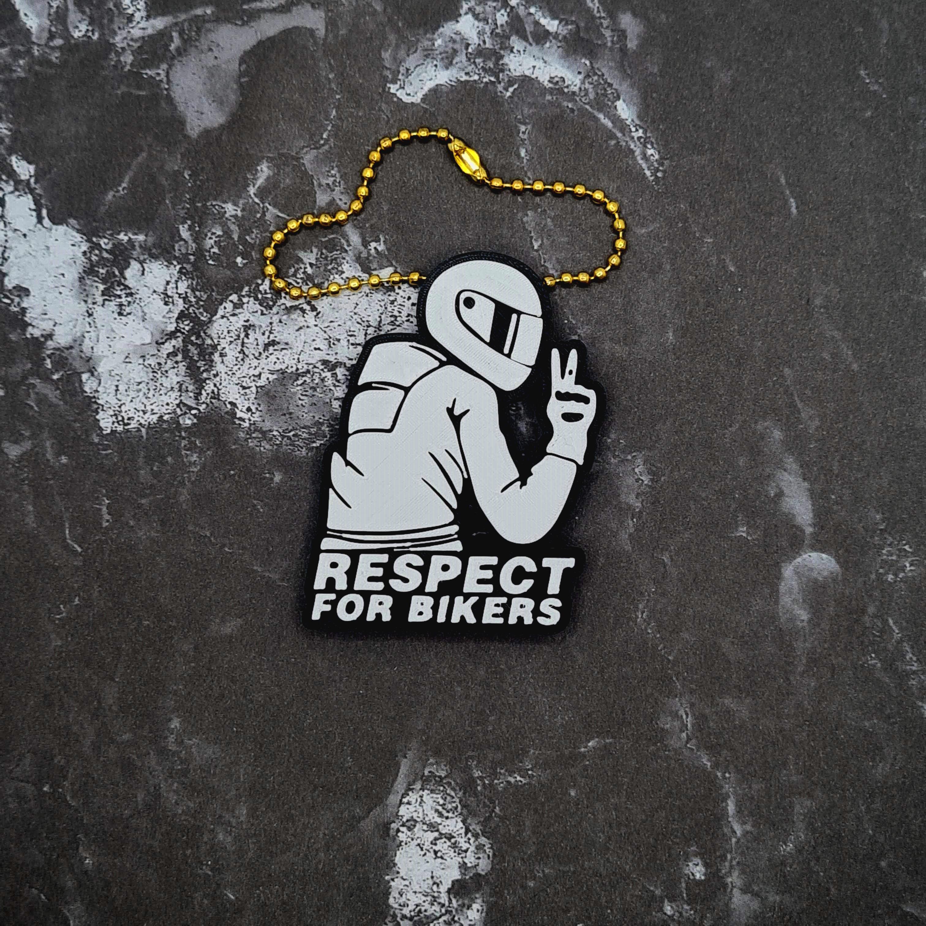 Respect for Bikers Keychain 3d model