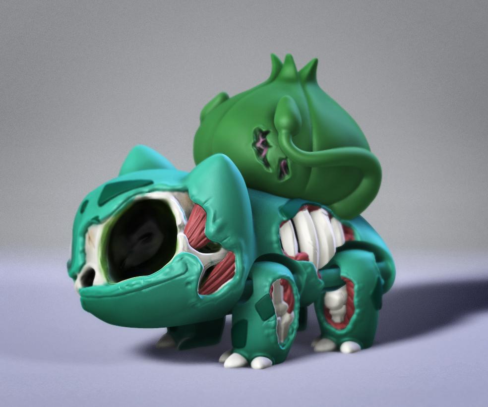 Zombie Bulbasaur 3d model