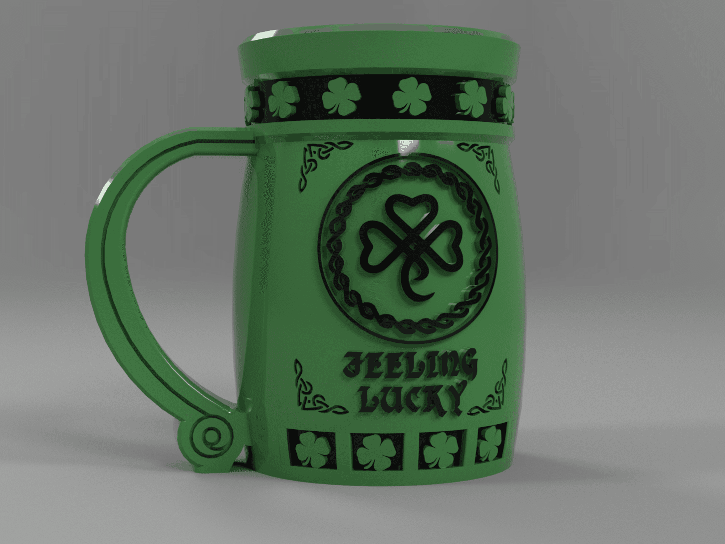 Saint Patrick's day can holder - Irish can mug 3d model