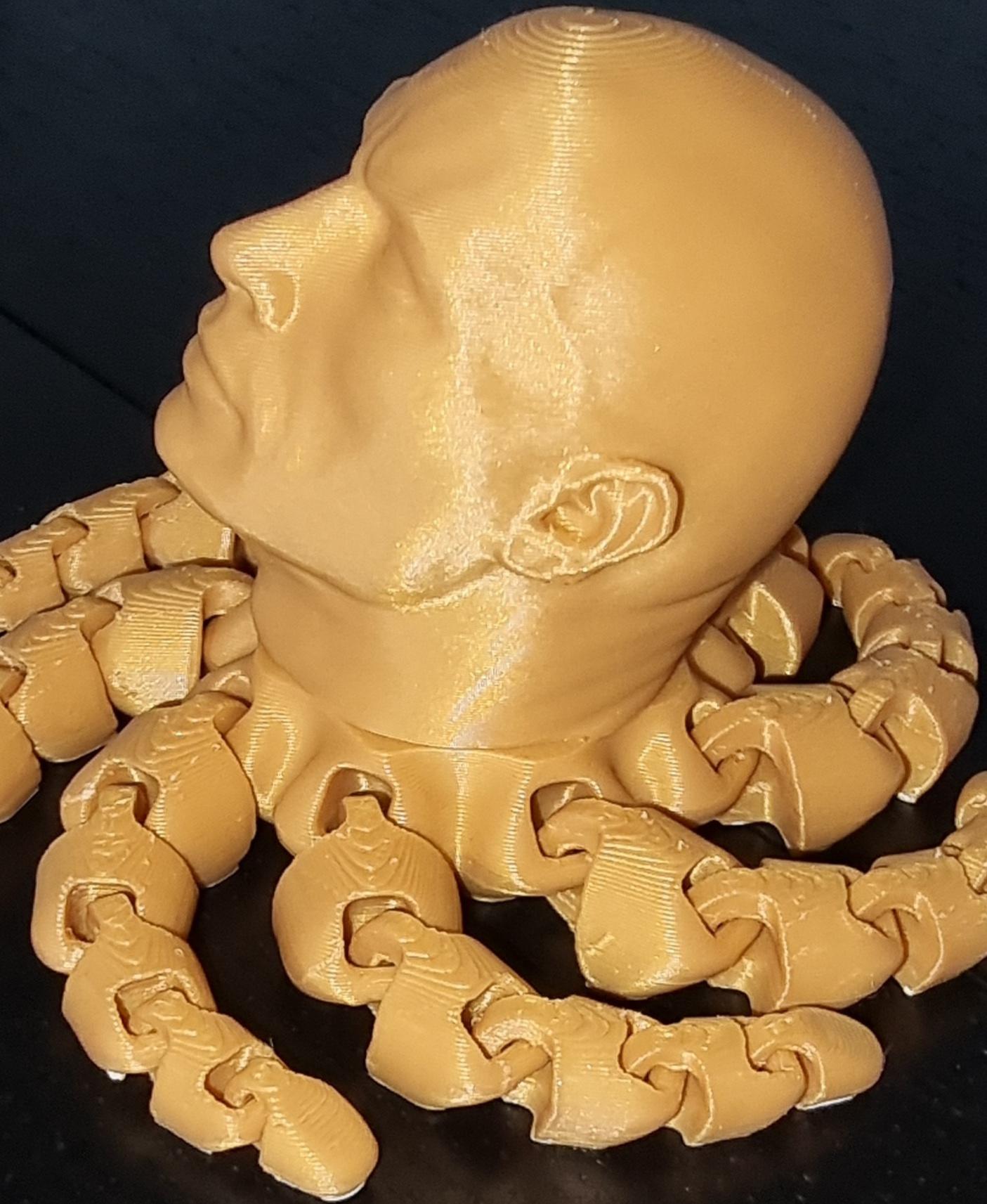 The Rocktopus - Golden Rocktopus using the scarf seam setting - 3d model