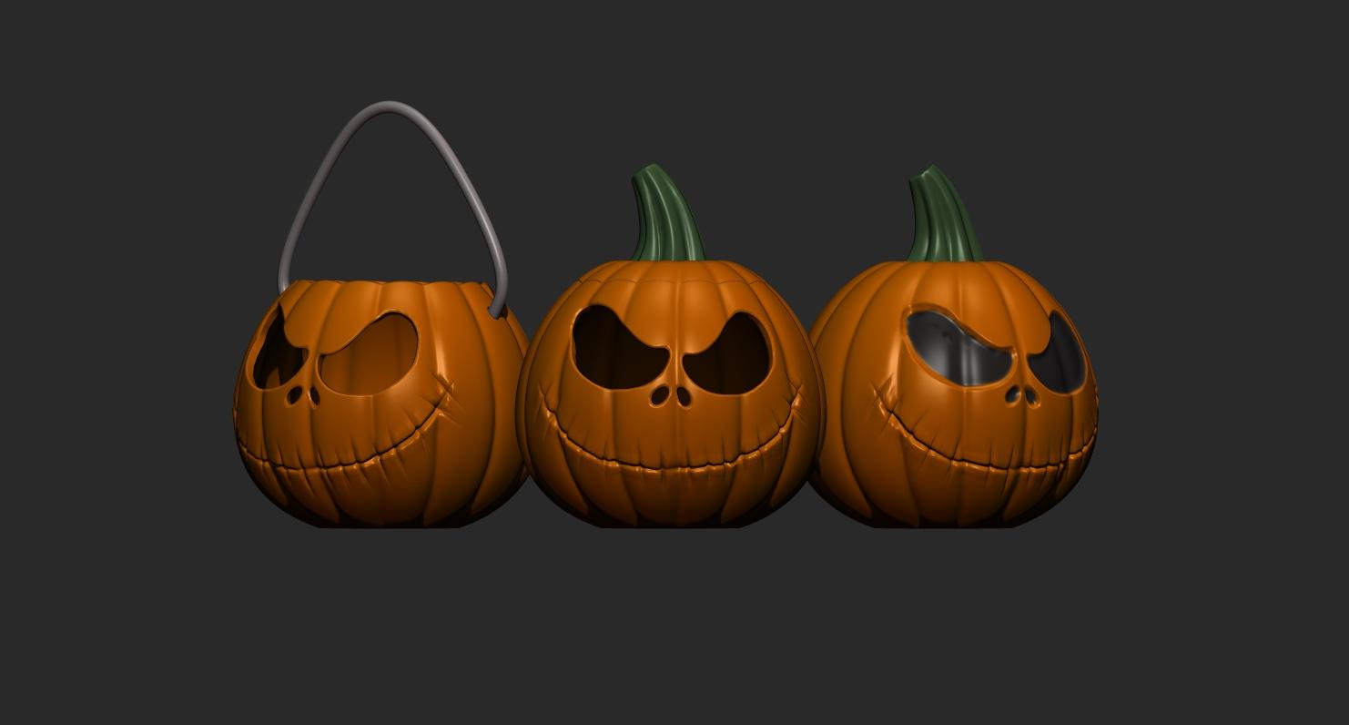 Pumpkin Jack , 3 Versions (solid, light, wearable) 3d model