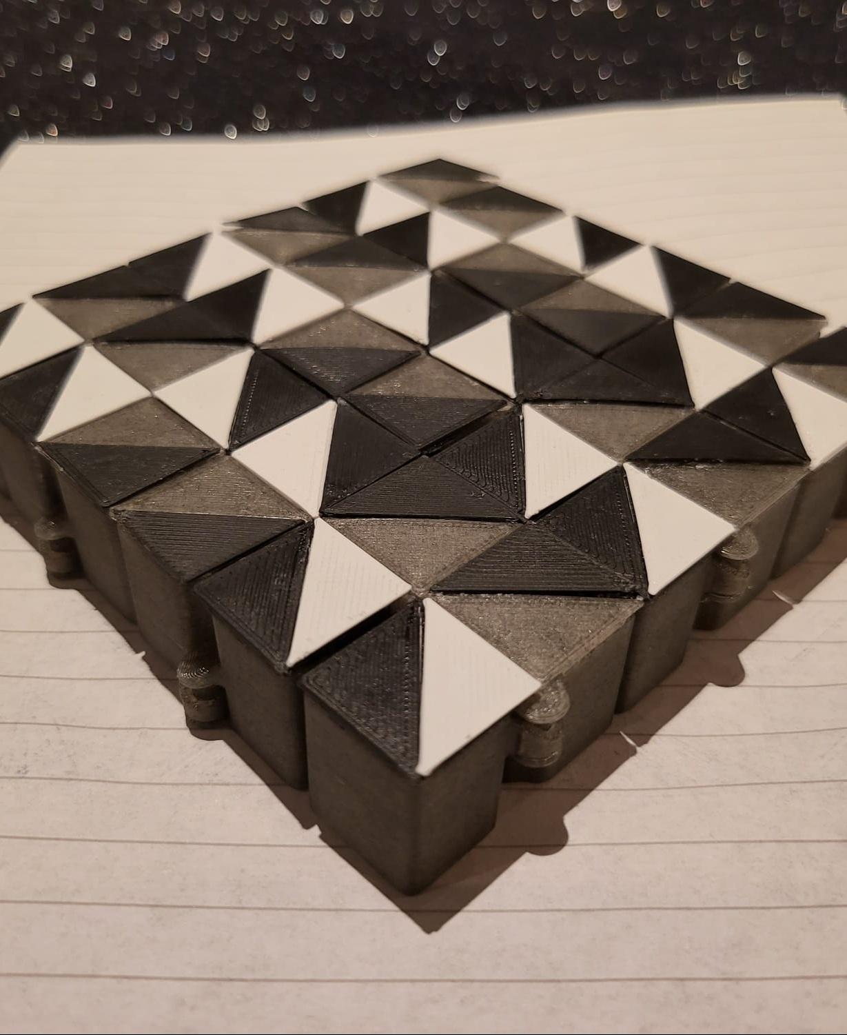 Auxetic Tile // 18mm Diagonal Split 3d model