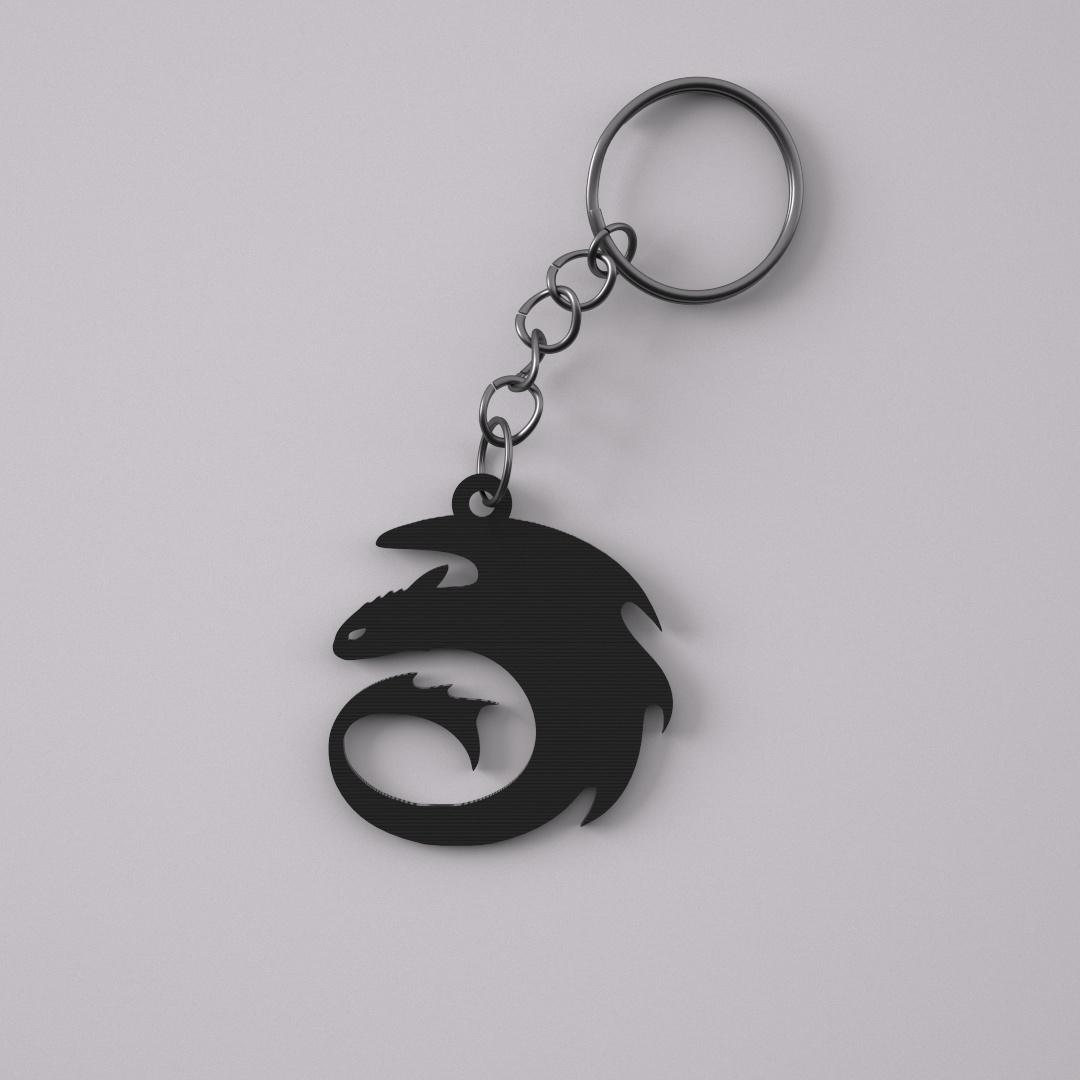 Toothless Dragon Keychain 3d model