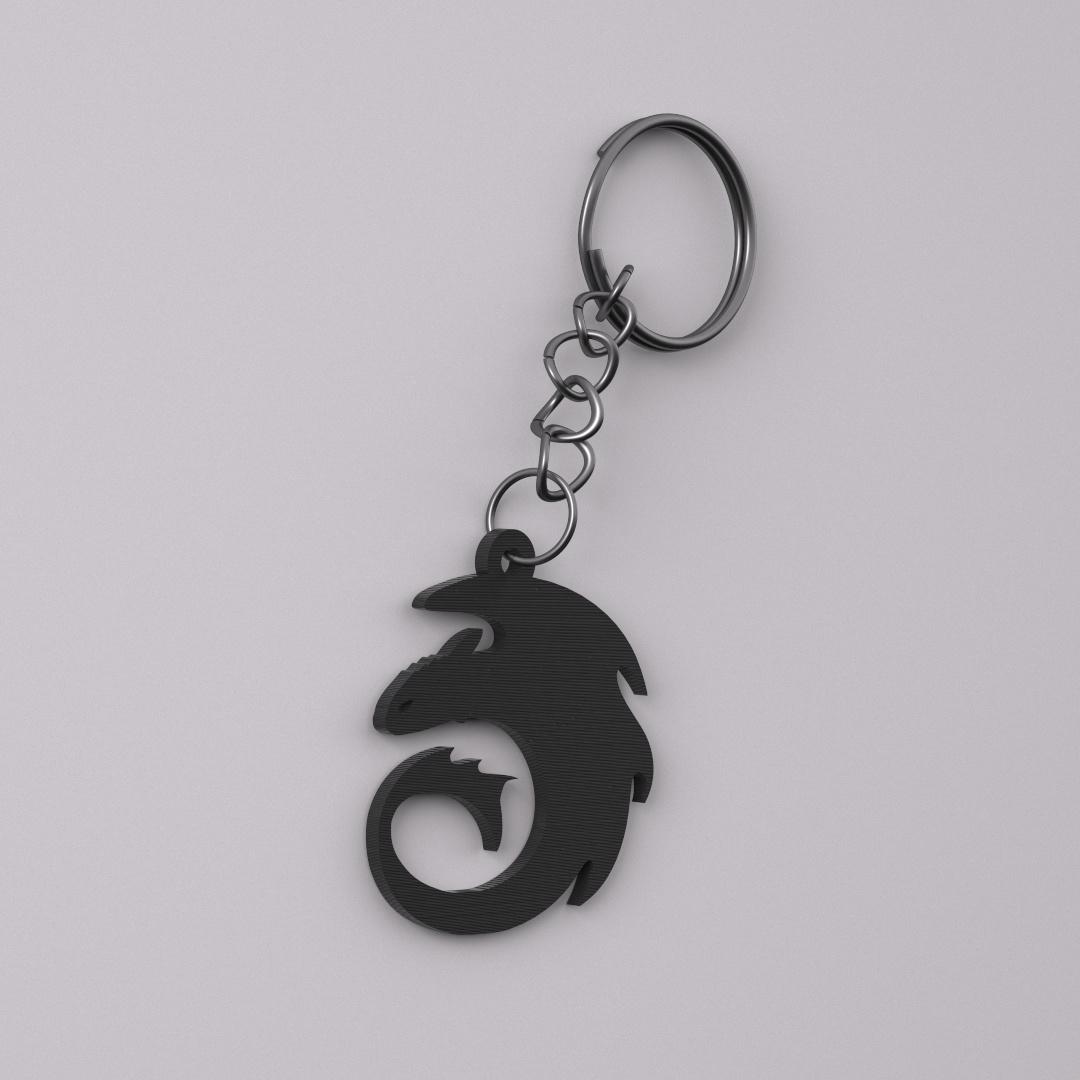 Toothless Dragon Keychain 3d model