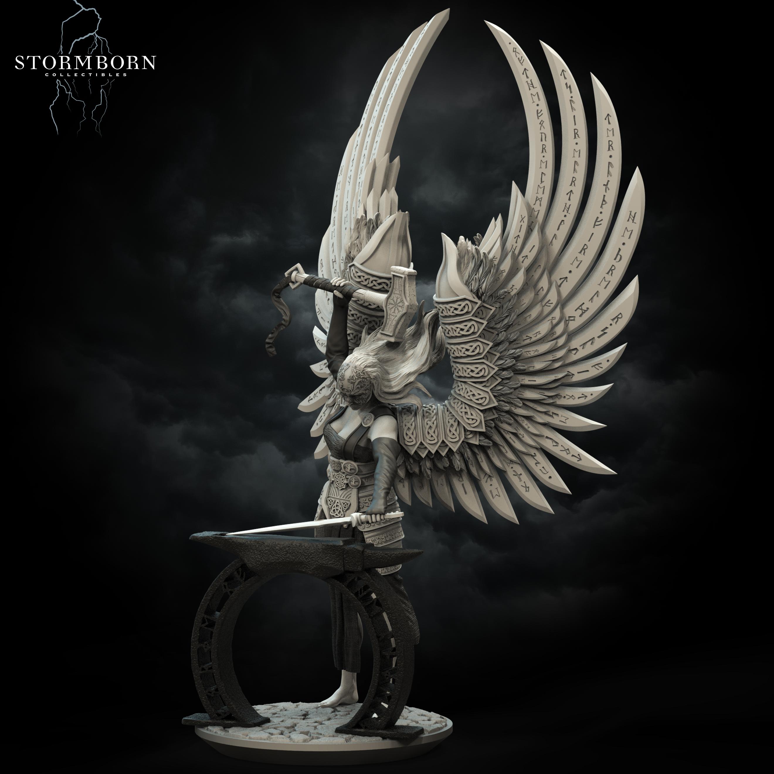 (32mm) Sindra, Angel of the Forge 3d model