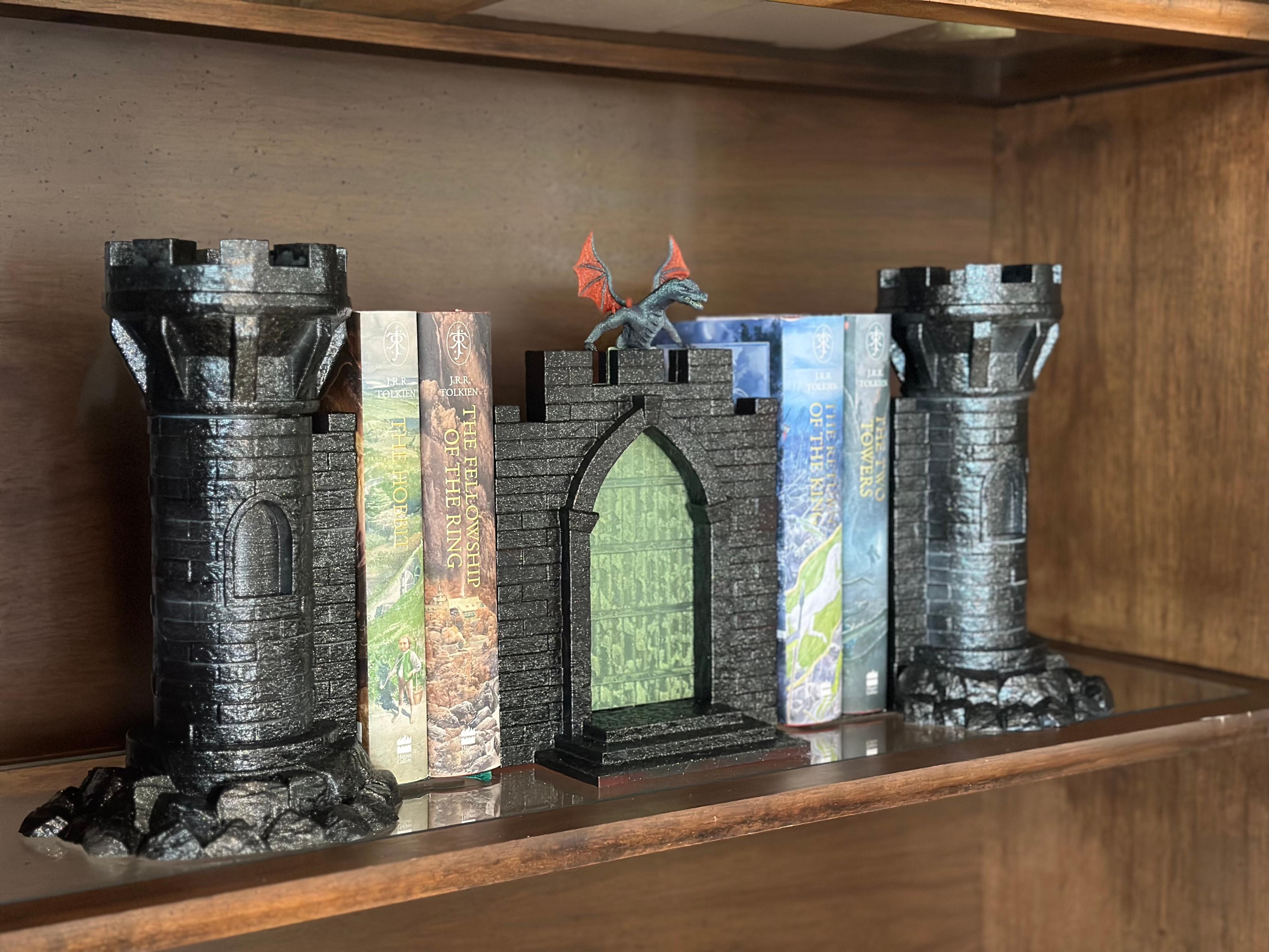 Dragon Castle Bookend: Multi-Functional Six Piece Model 3d model