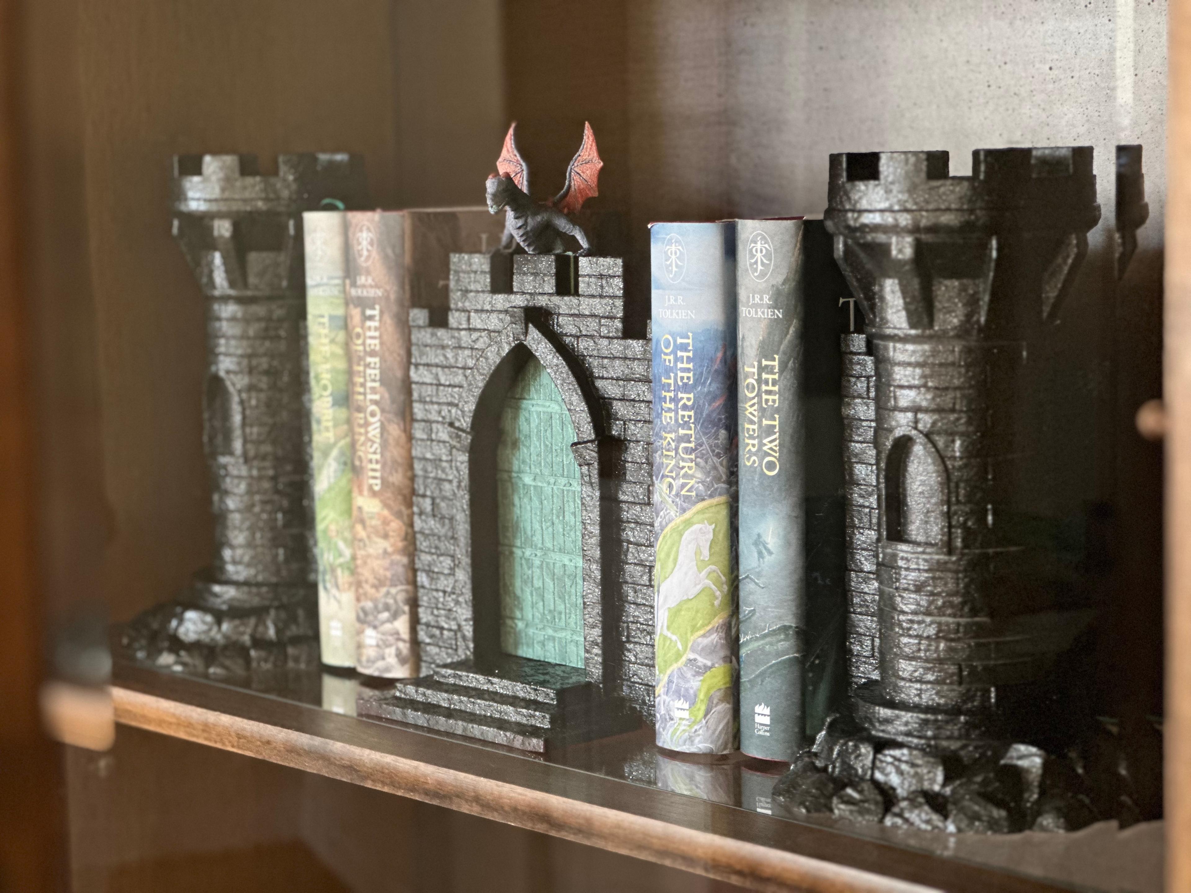 Dragon Castle Bookend: Multi-Functional Six Piece Model 3d model