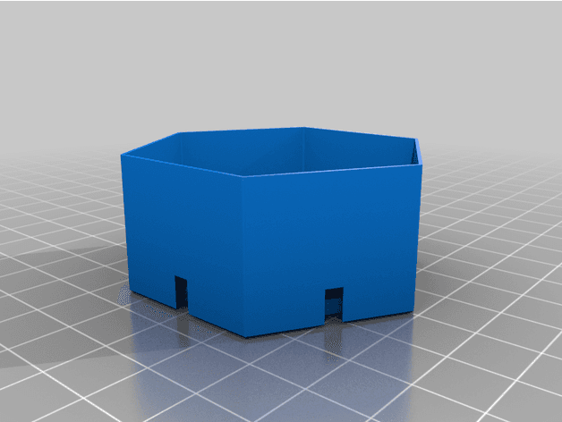 Connectable Vase mode Hex-Boxes with Lids 3d model