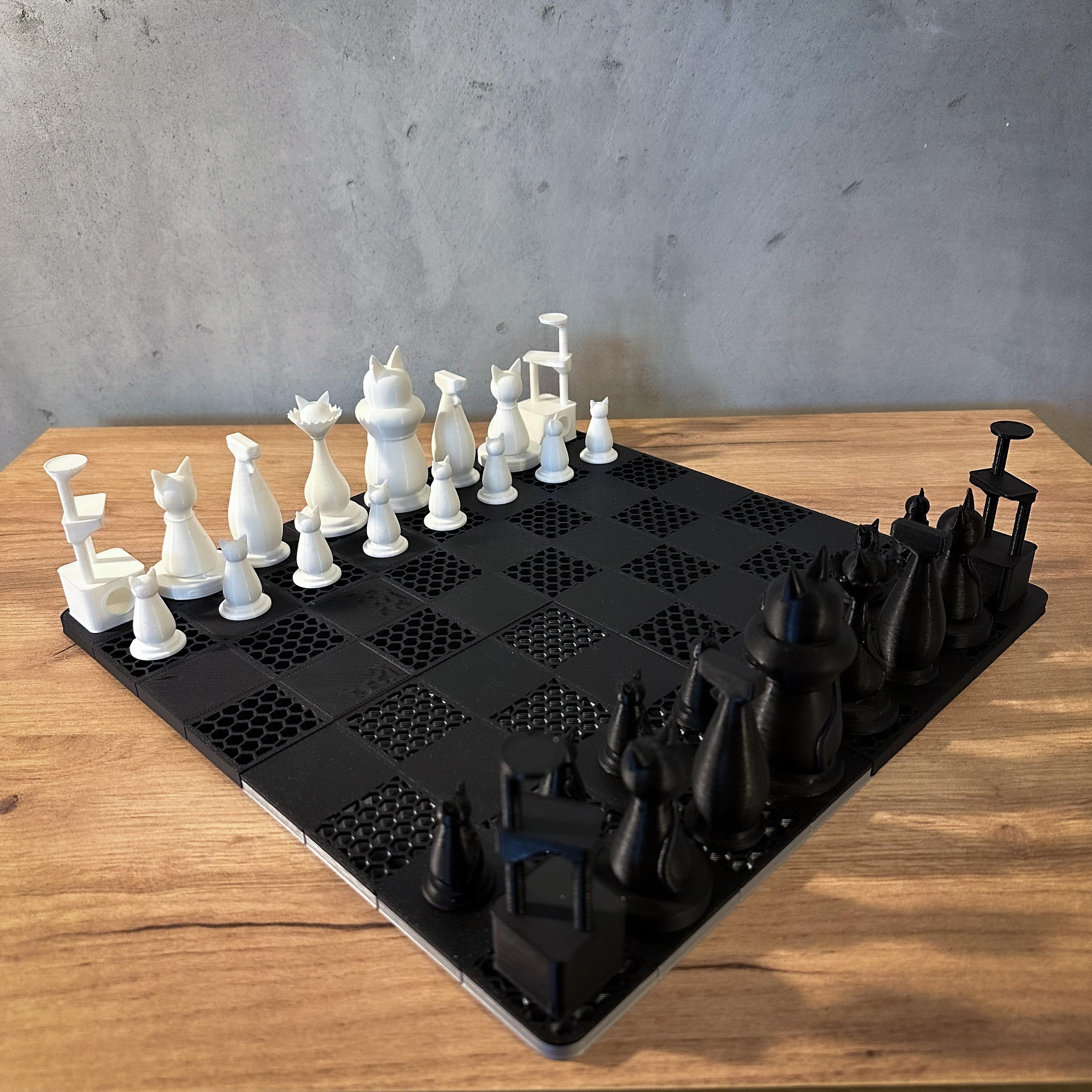 minimalistic chess board 3d model