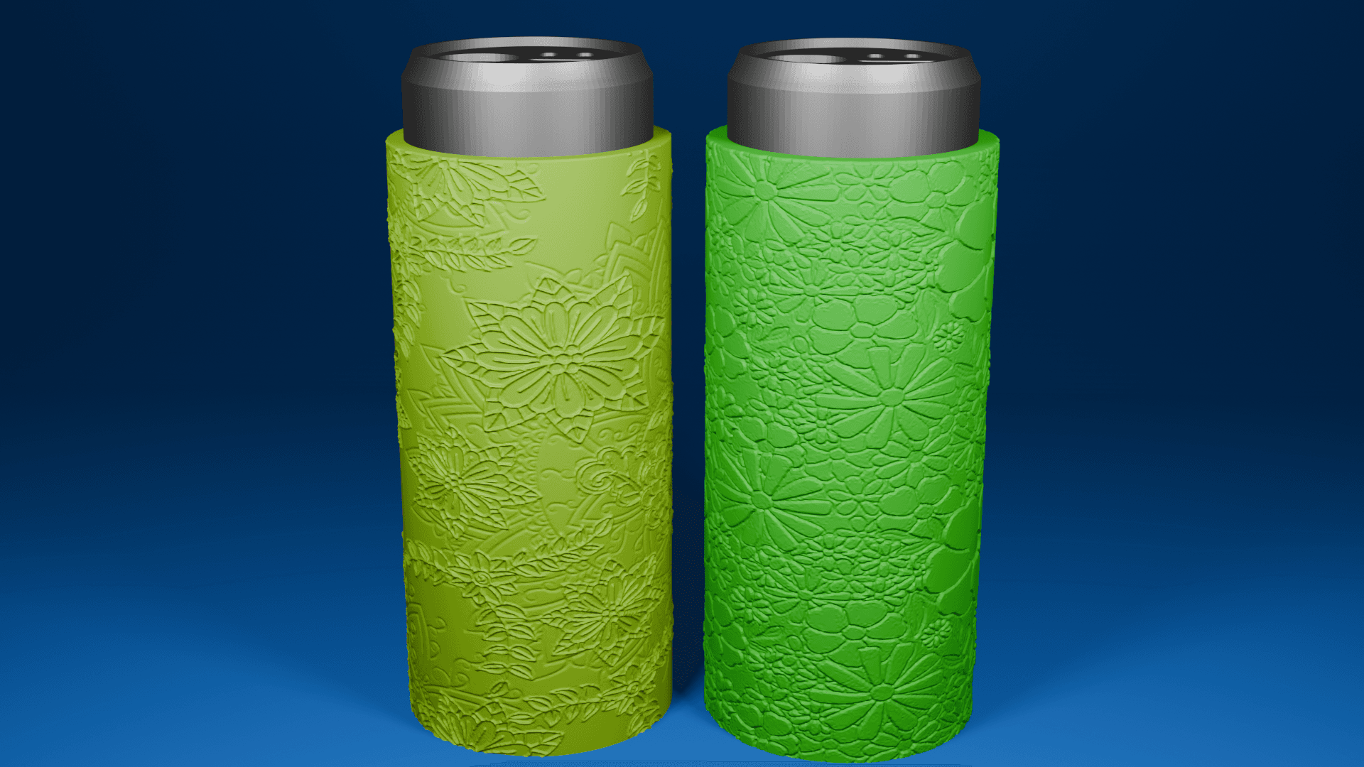 Floral Seltzer Can Holder / Vase  3d model