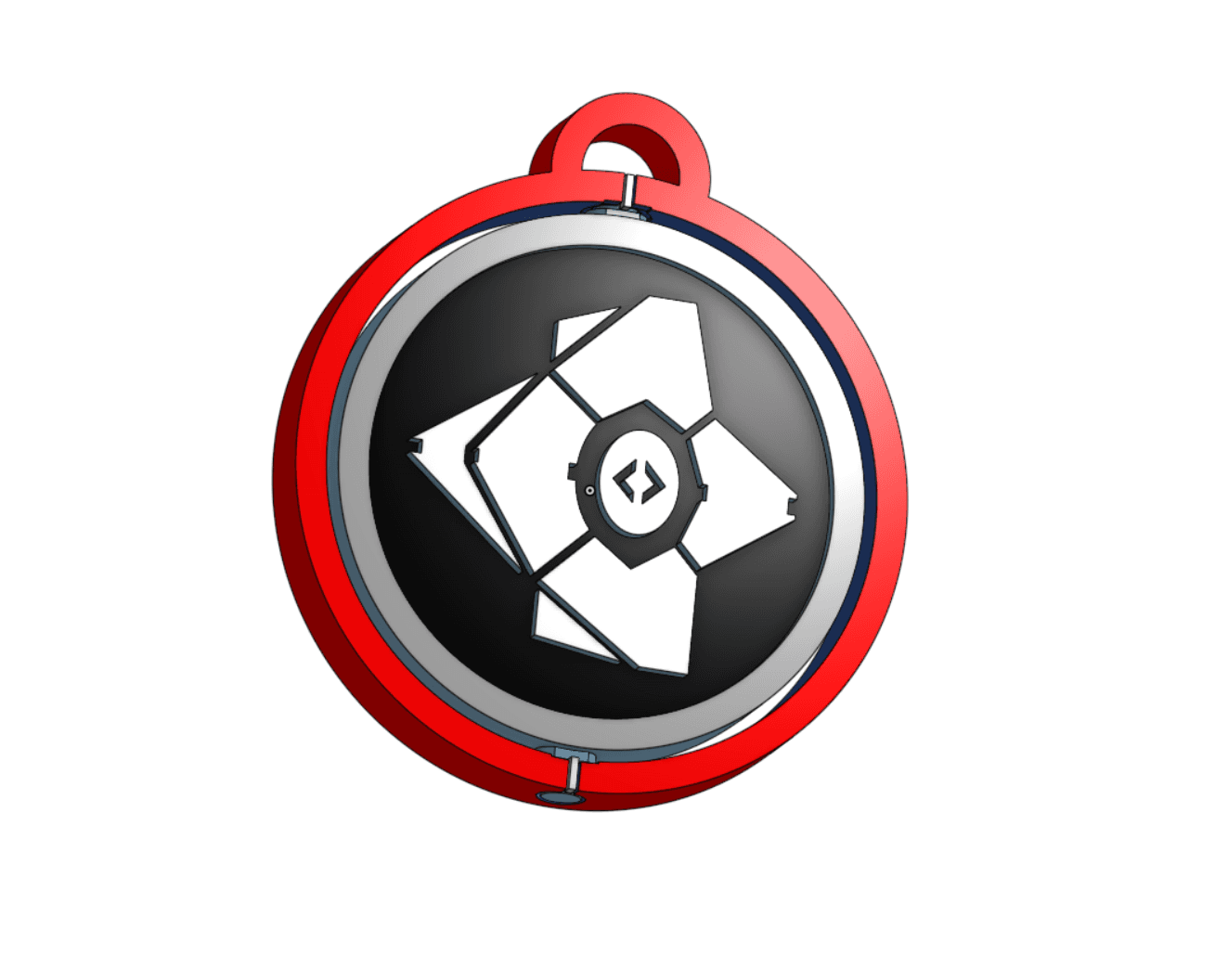 Destiny™ Inspired keychain - rotating - Print in place 3d model