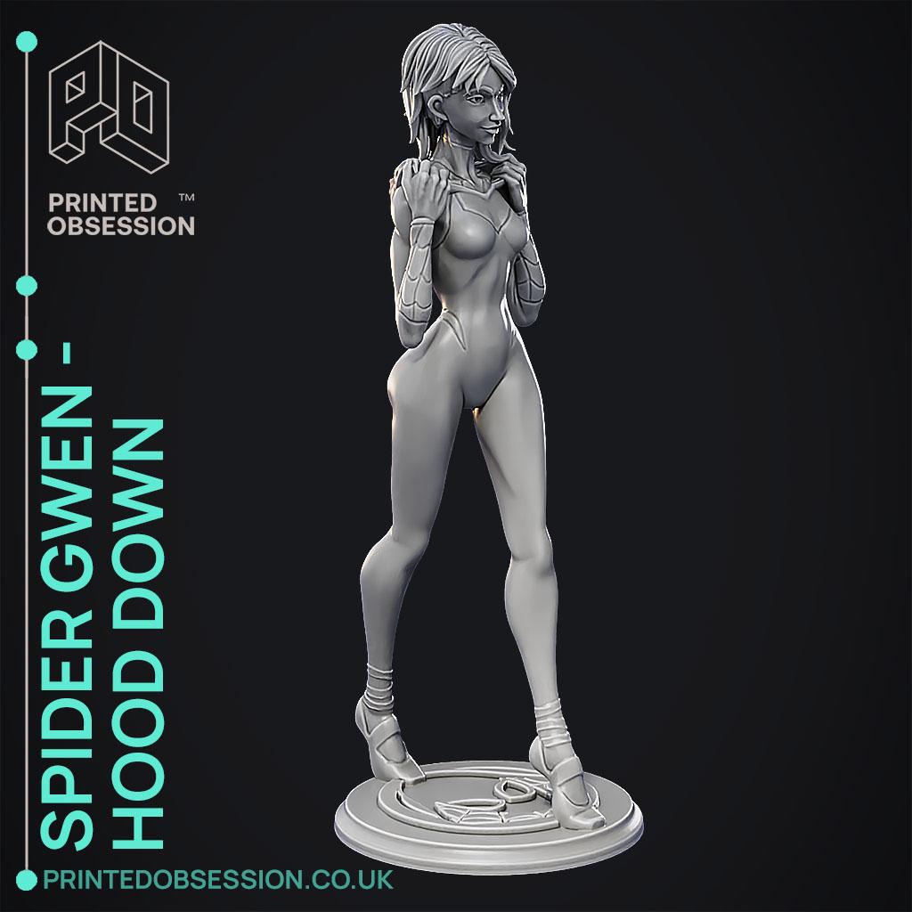 Spider Gwen - Hood Down - Spiderman - Fan Art 3d model