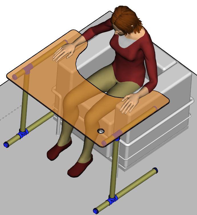 Mesa de refeições - Igap - Santa Casa BH 3d model