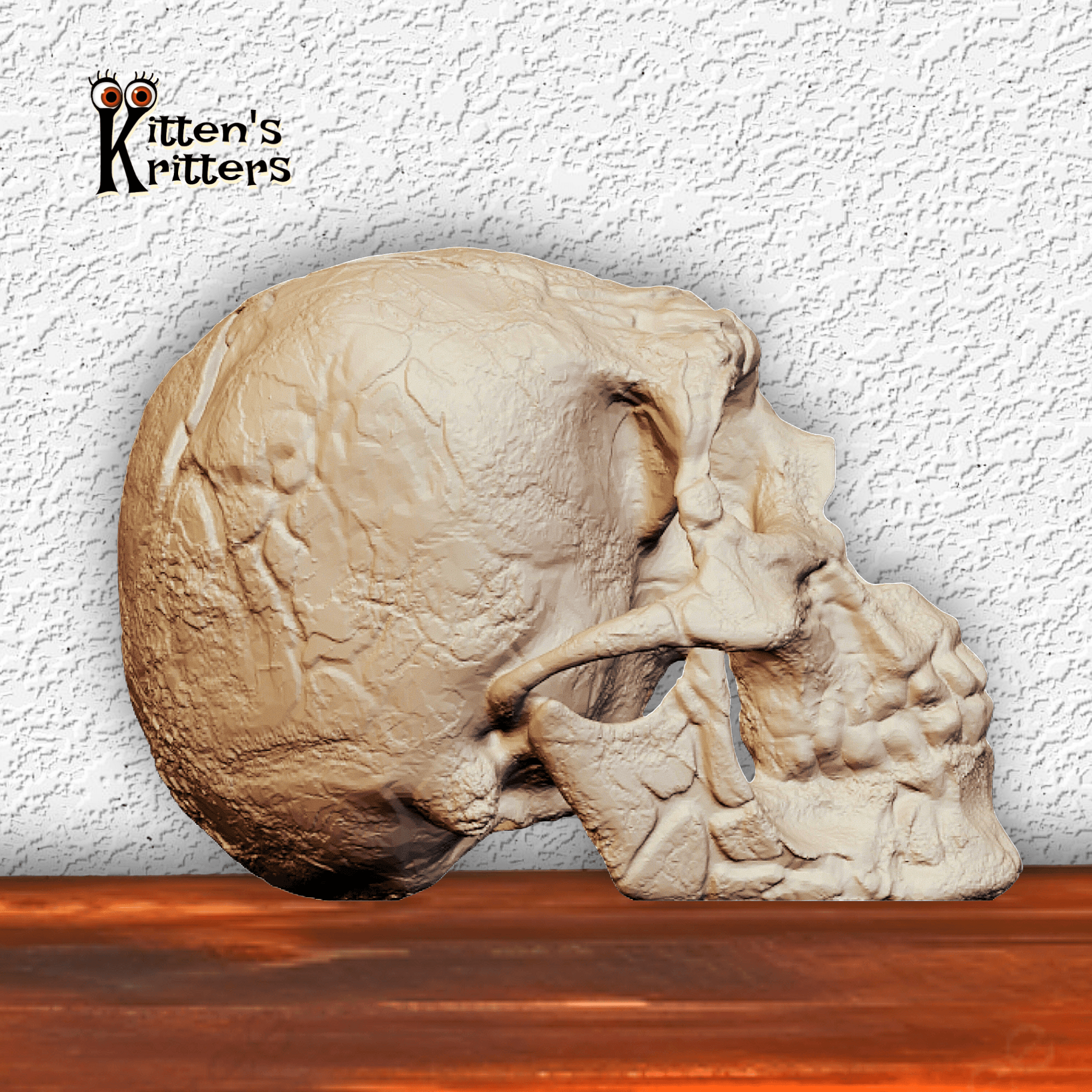 Realistic Neanderthal Skull Halloween Decor 3d model