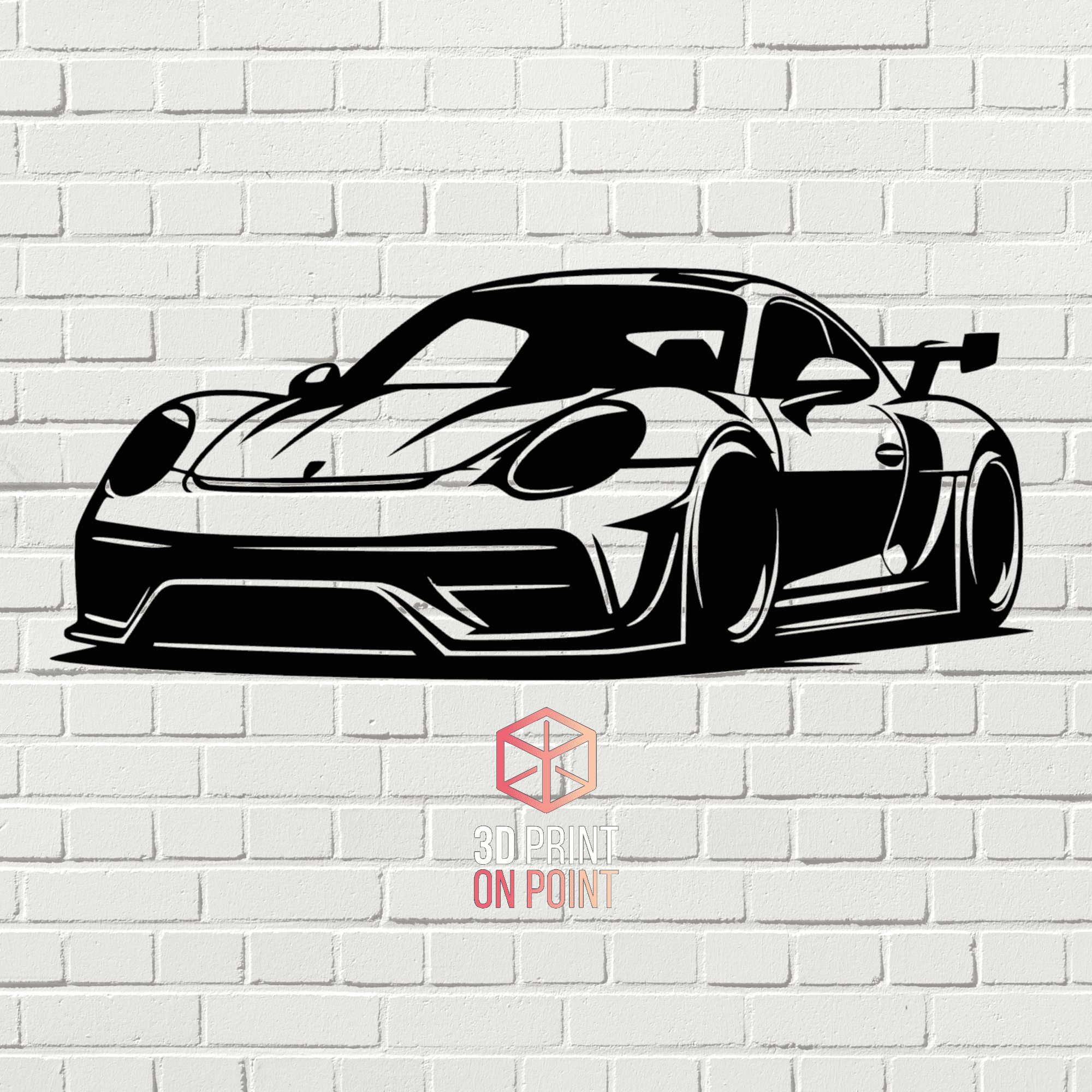 PORSCHE GT WALL ART  3d model