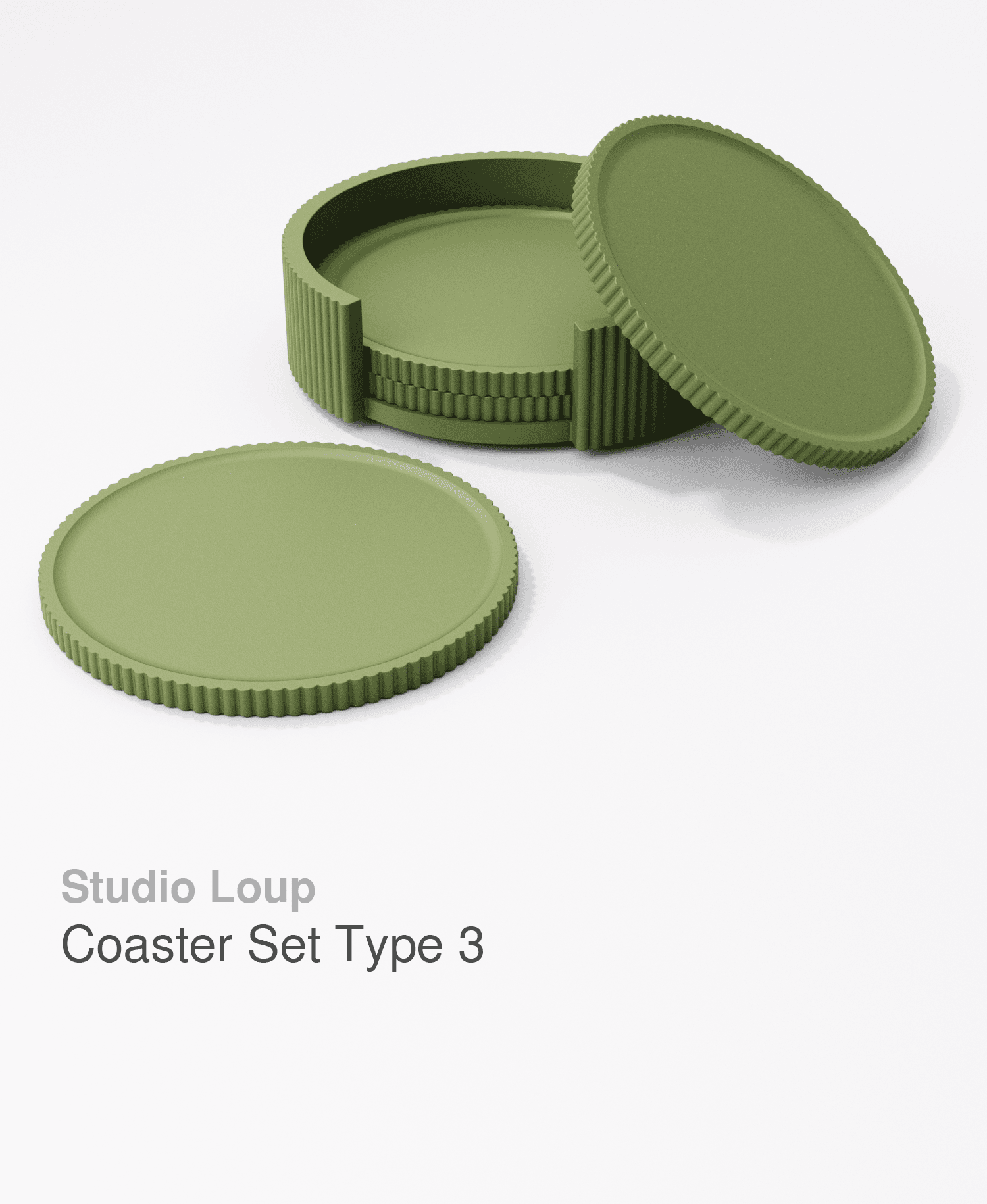 Coaster Set Type 3 3d model