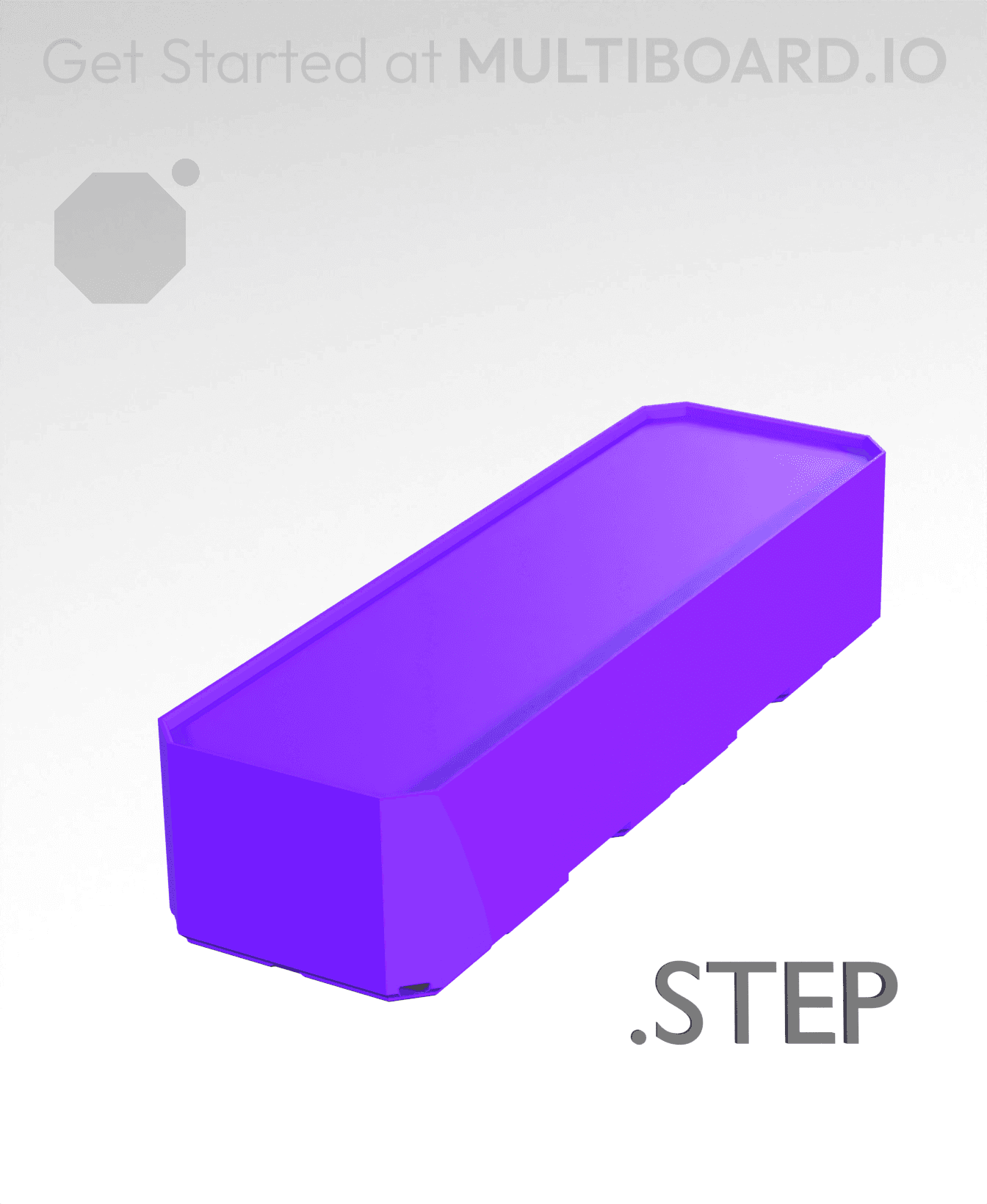 1x3x0·75 - Multibin Insert - STEP Remixing File 3d model