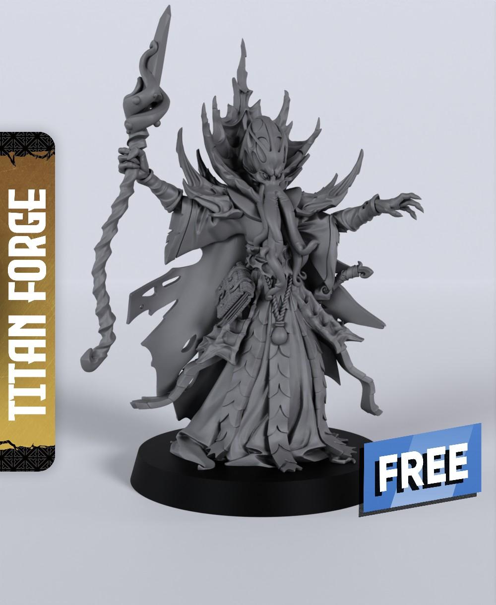 F Mindflayer Supreme - With Free Dragon Warhammer - 5e DnD Inspired for RPG and Wargamers 3d model