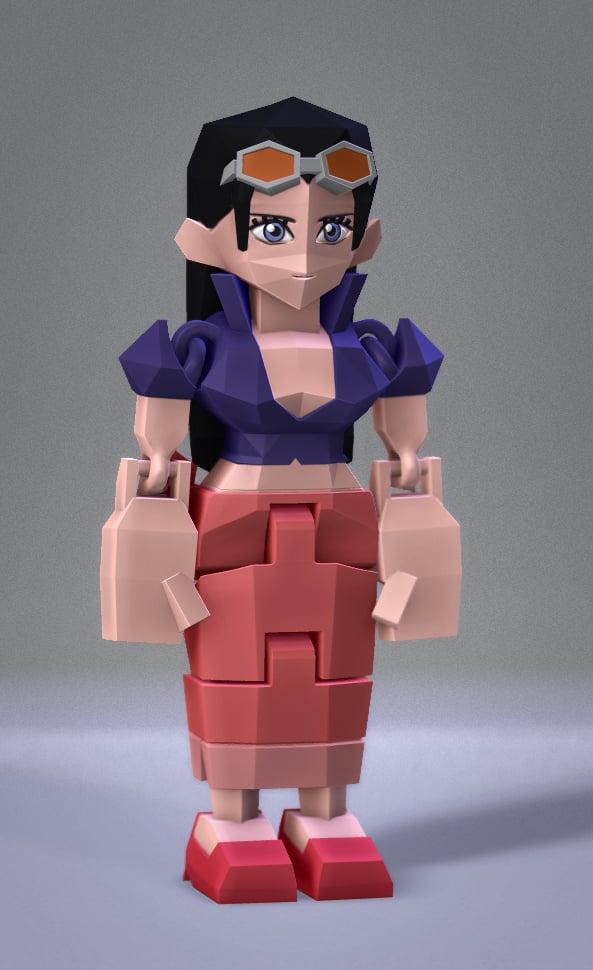 Low Poly Flexi Nico Robin 3d model