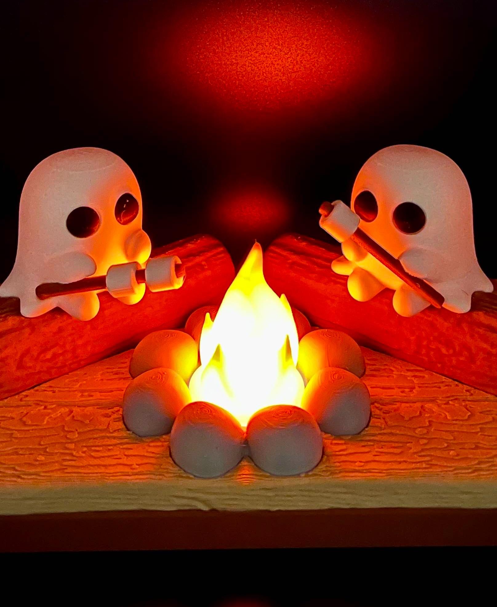 Ghostly Campfire - No supports or AMS - Tea Light 3d model