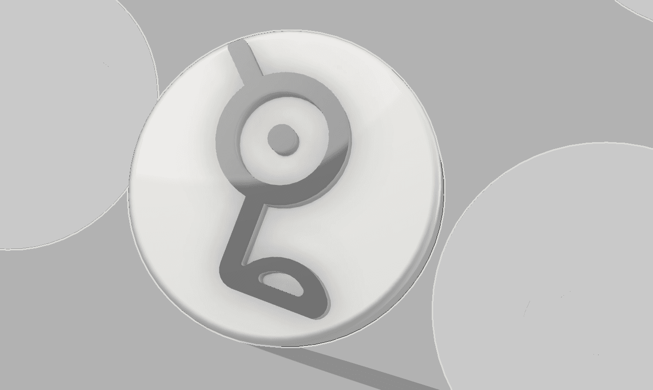 POKEMON UNOWN NON-MMU FRIDGE MAGNET “L” 3d model