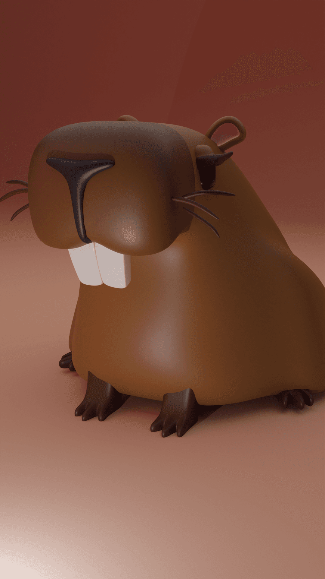 Cute Capivara 3d model