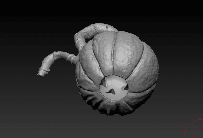 Creepy Leather Pumpkin 3d model