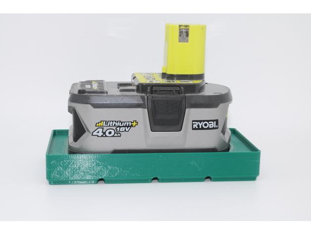 Gridfinity Ryobi Battery Holder 3d model