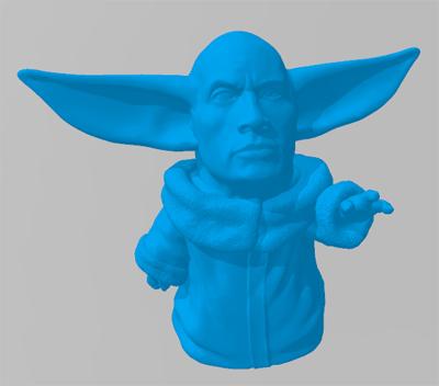 GROCKGU -  The Rock meets Grogu  3d model