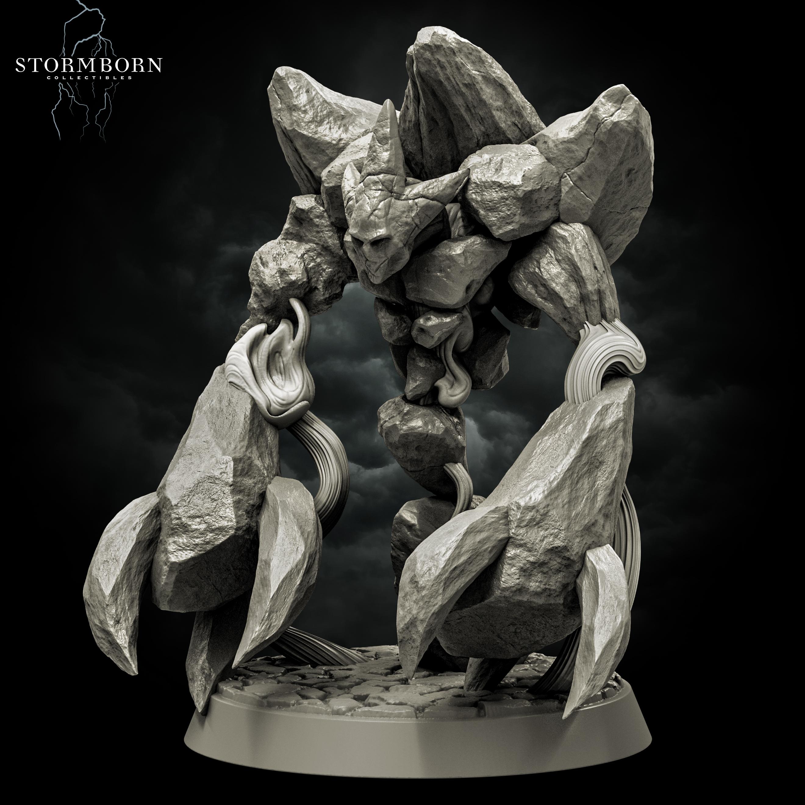 (32mm) Earth Elemental of Dusk 3d model