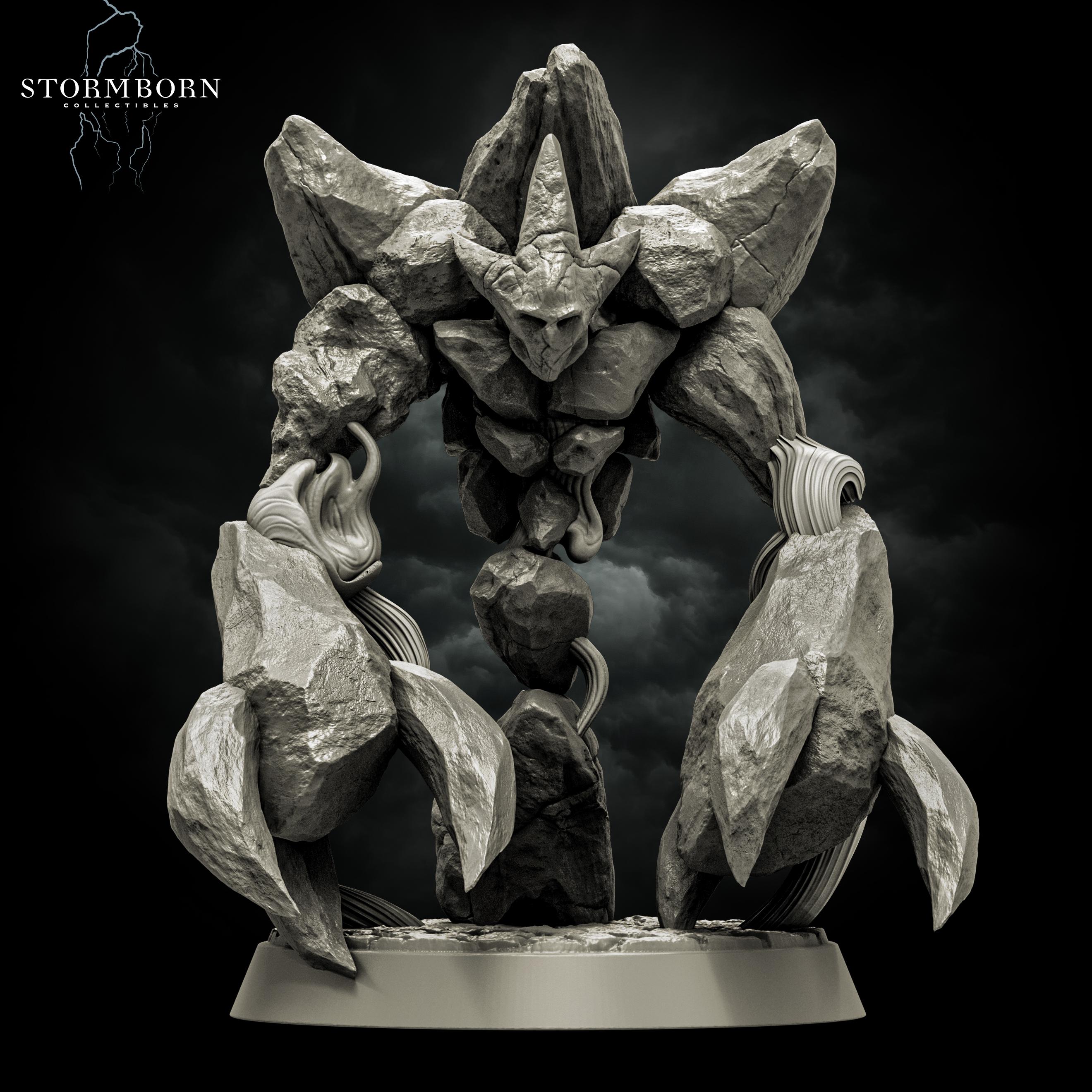 (32mm) Earth Elemental of Dusk 3d model