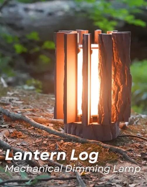 Lantern log - Mechanically Dimming Lamp with Real Log Texture  3d model