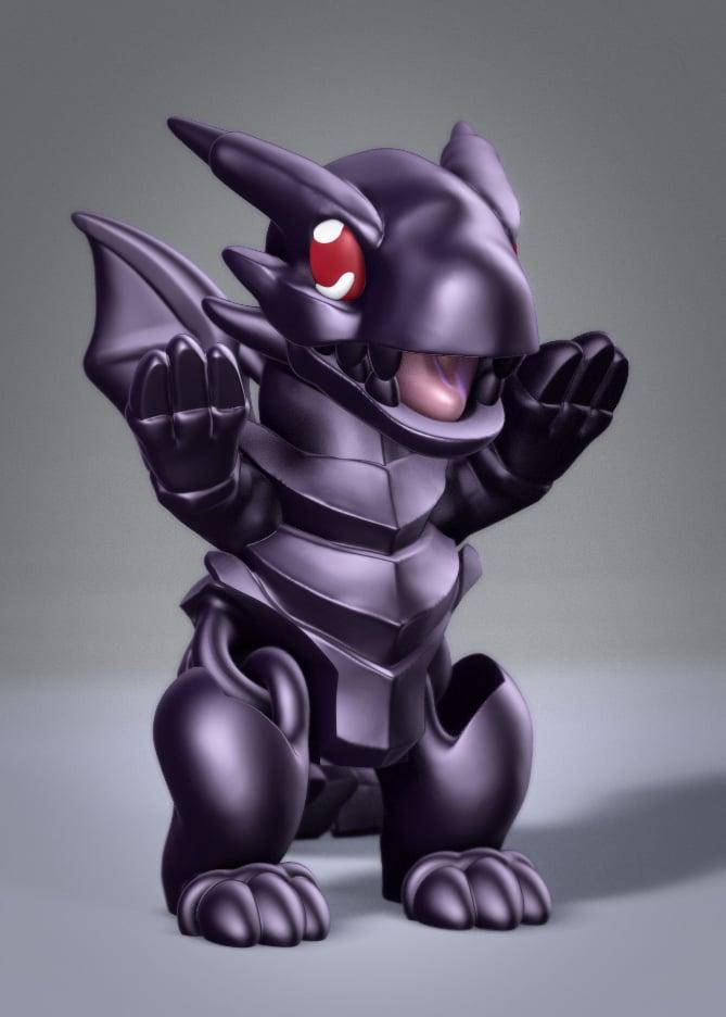 Flexi Toon Red Eyes Black Dragon 3d model